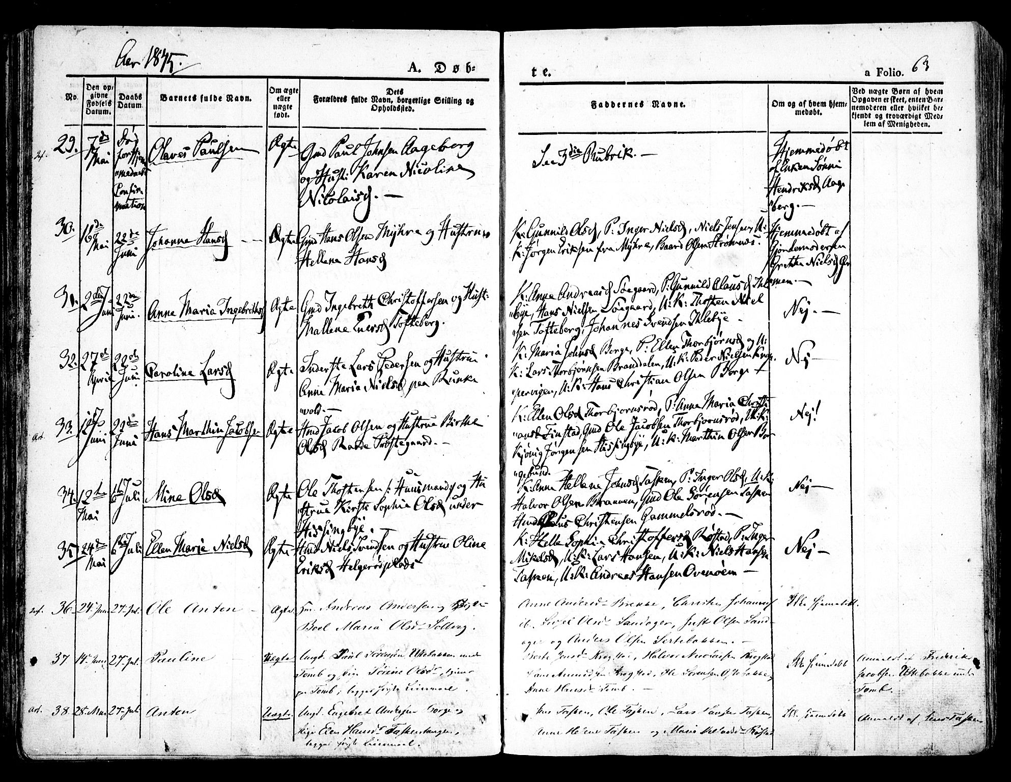 Råde prestekontor kirkebøker, SAO/A-2009/F/Fa/L0005: Parish register (official) no. 5, 1830-1853, p. 63