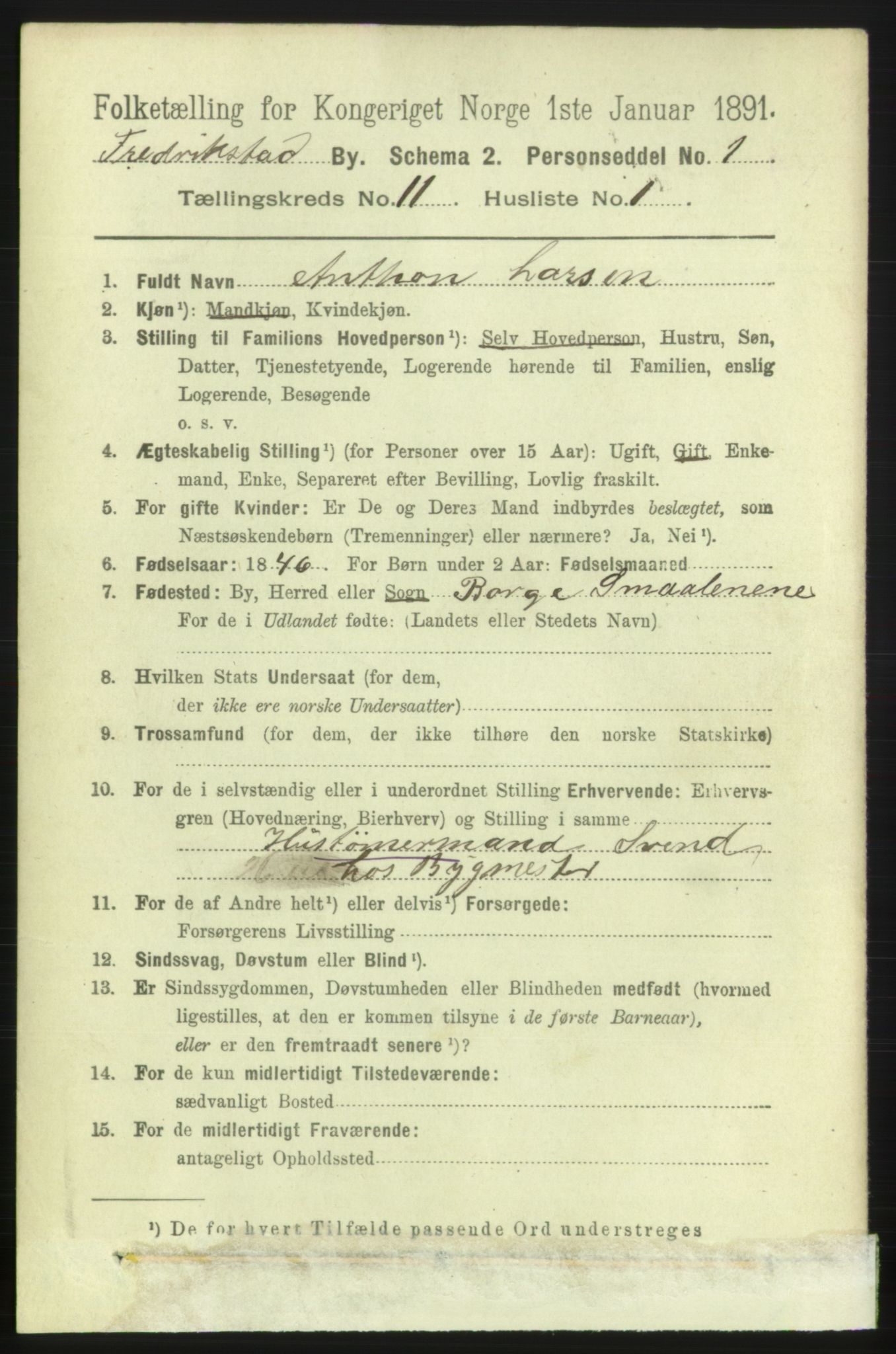 RA, 1891 census for 0103 Fredrikstad, 1891, p. 12562