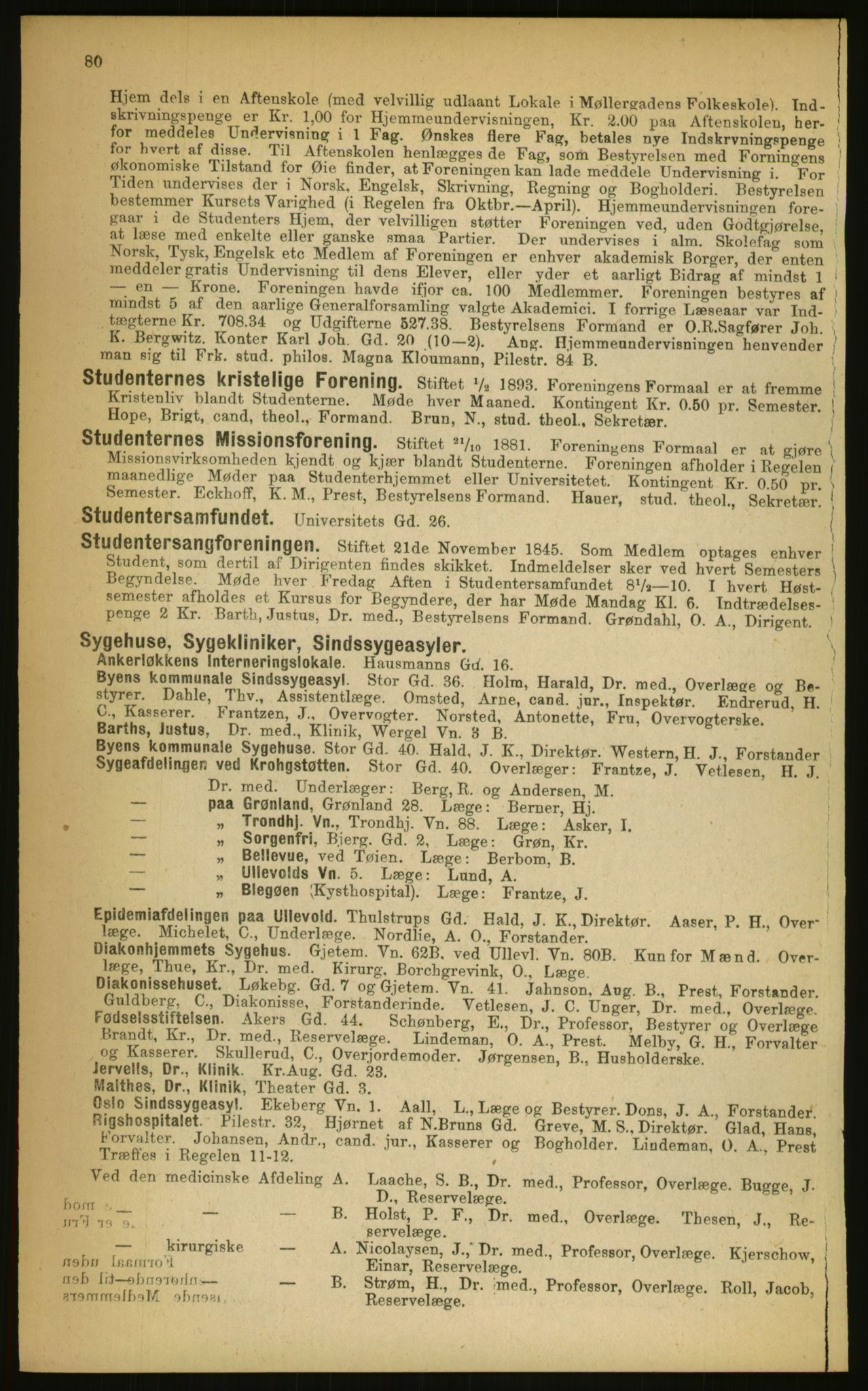 Kristiania/Oslo adressebok, PUBL/-, 1899, p. 80