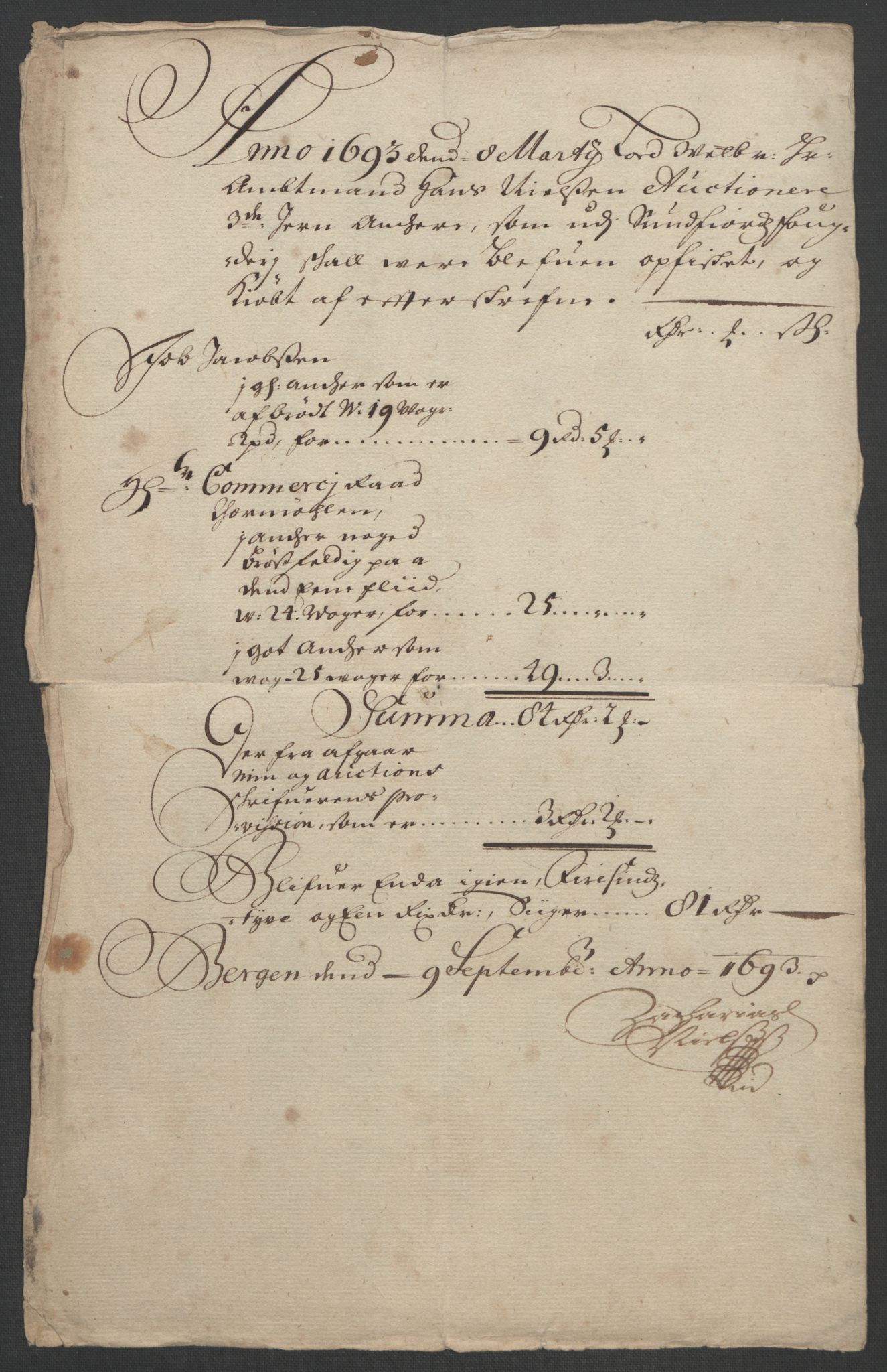 Rentekammeret inntil 1814, Reviderte regnskaper, Fogderegnskap, RA/EA-4092/R53/L3421: Fogderegnskap Sunn- og Nordfjord, 1693-1694, p. 80