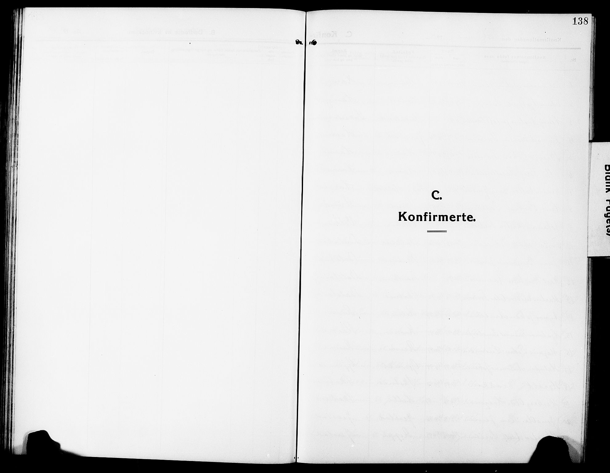 Ministerialprotokoller, klokkerbøker og fødselsregistre - Nordland, SAT/A-1459/881/L1169: Parish register (copy) no. 881C06, 1912-1930, p. 138