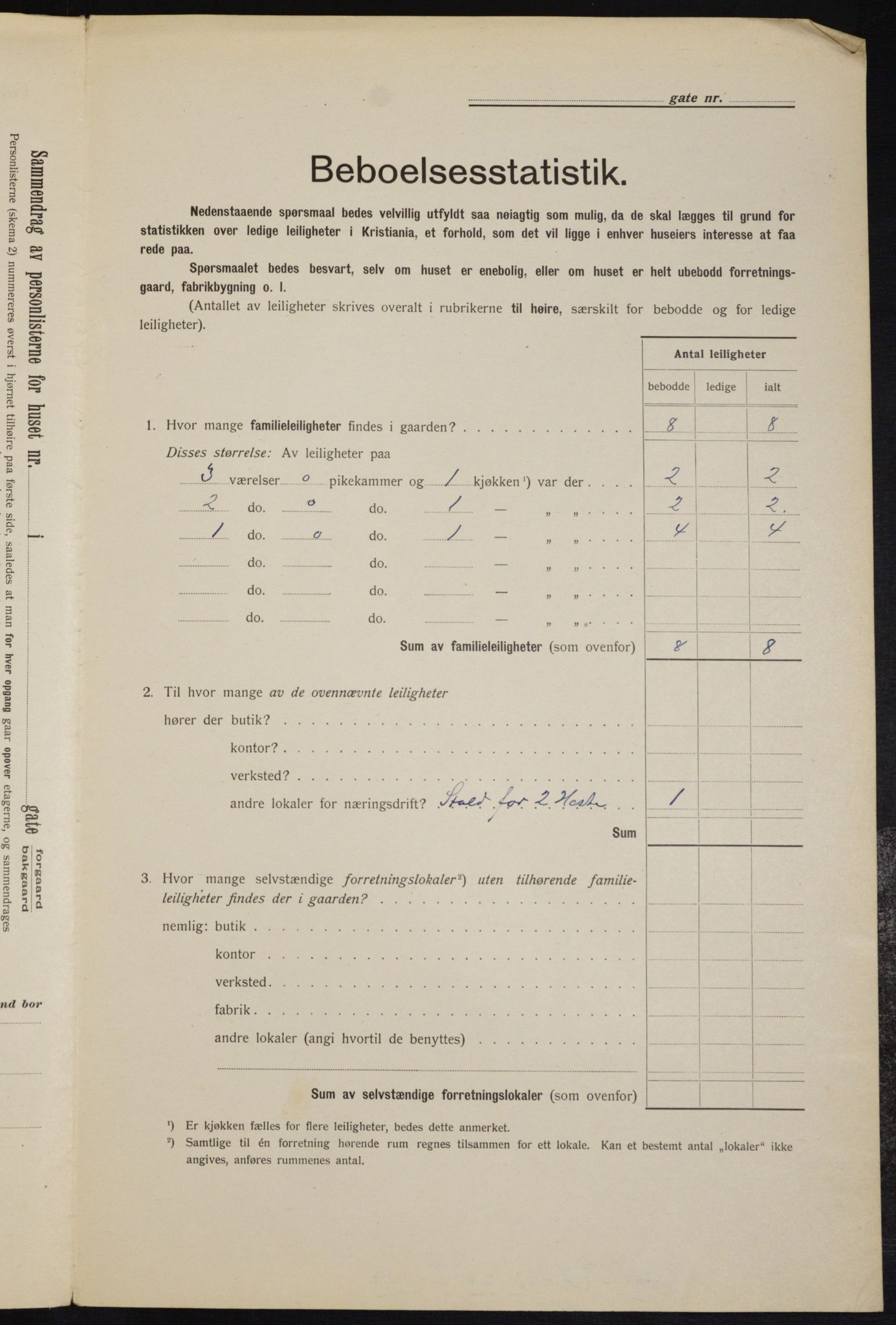 OBA, Municipal Census 1912 for Kristiania, 1912, p. 121822