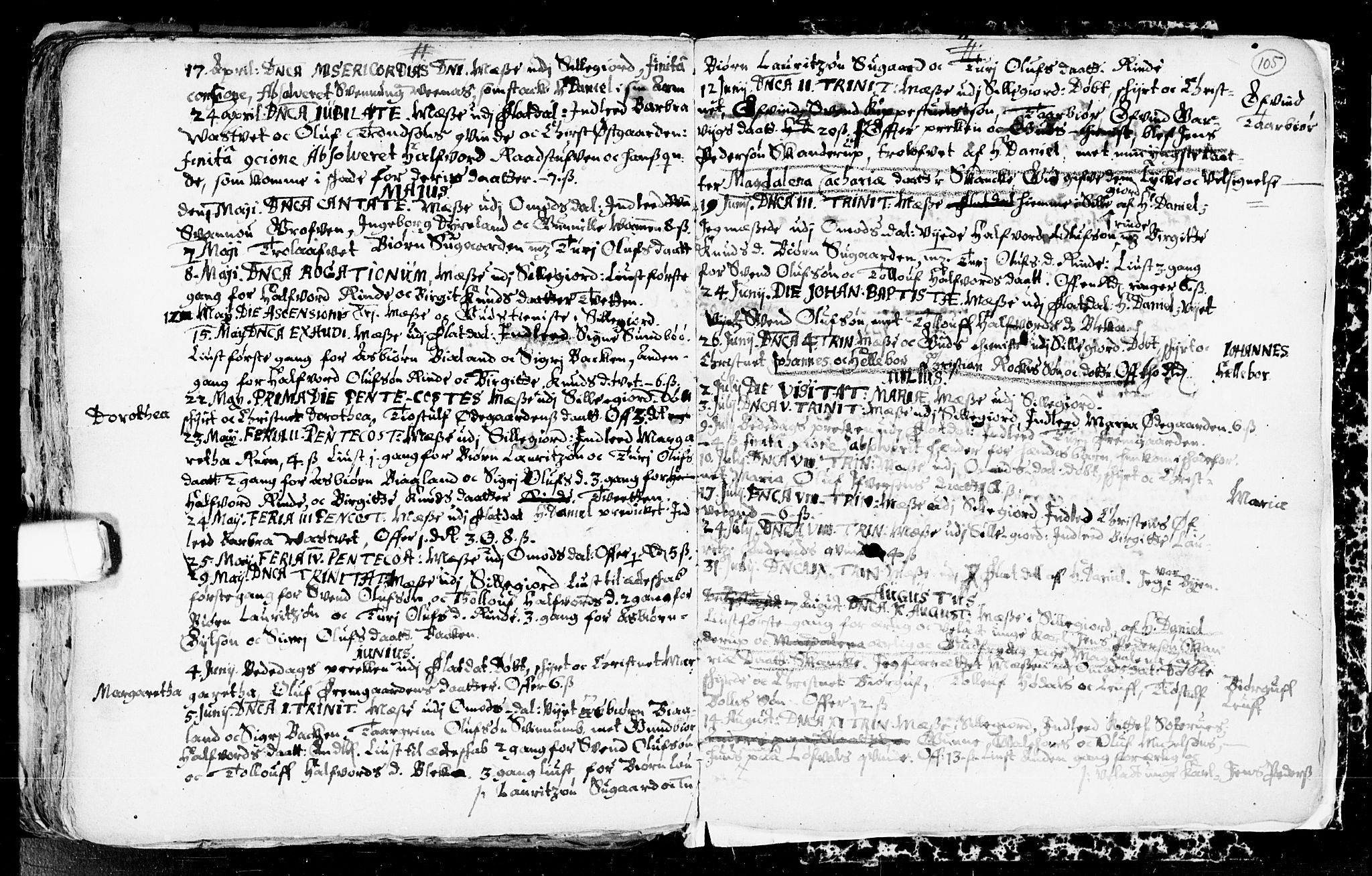 Seljord kirkebøker, SAKO/A-20/F/Fa/L0001: Parish register (official) no. I 1, 1654-1686, p. 105