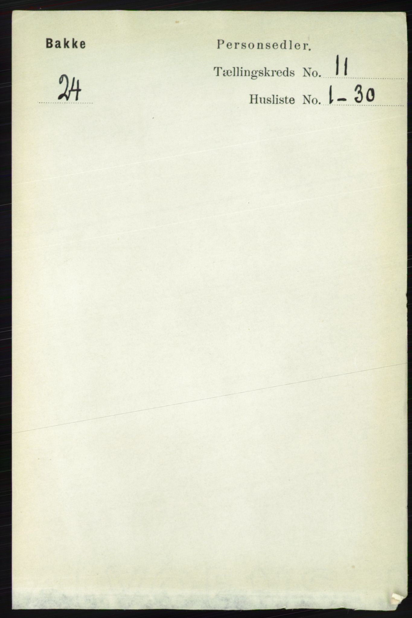 RA, 1891 census for 1045 Bakke, 1891, p. 2235