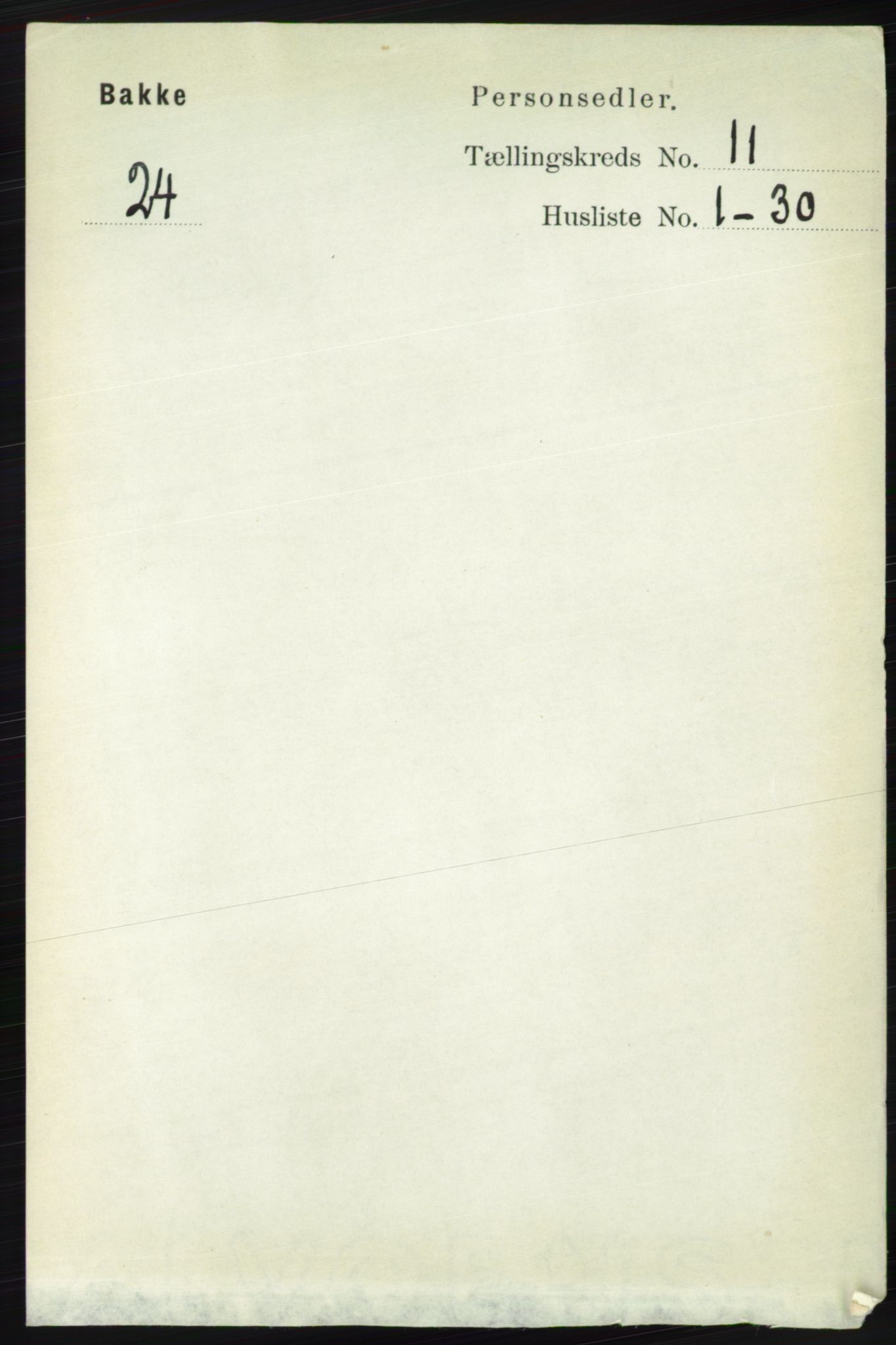 RA, 1891 census for 1045 Bakke, 1891, p. 2235