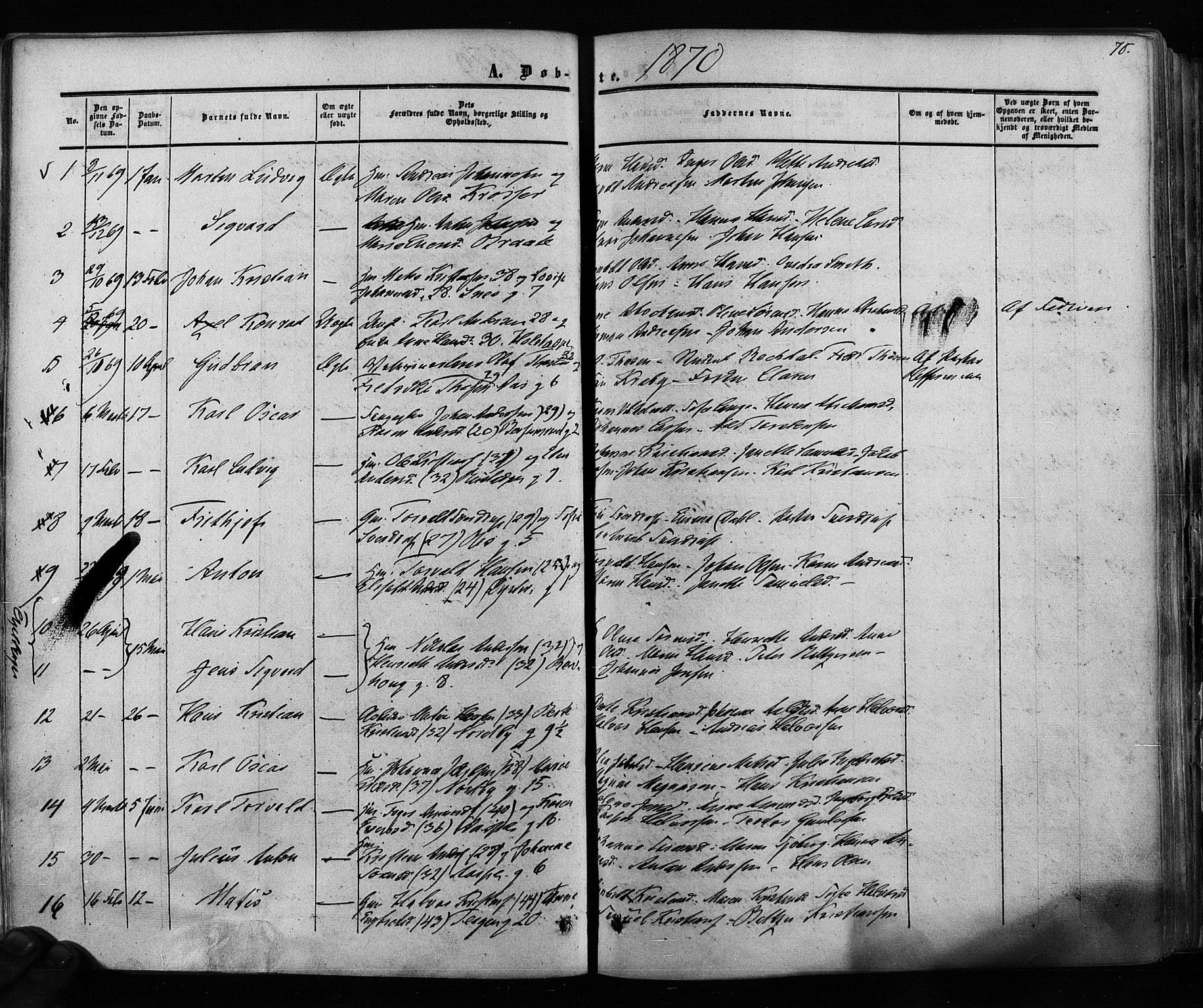 Ås prestekontor Kirkebøker, SAO/A-10894/F/Fa/L0007: Parish register (official) no. I 7, 1854-1870, p. 70