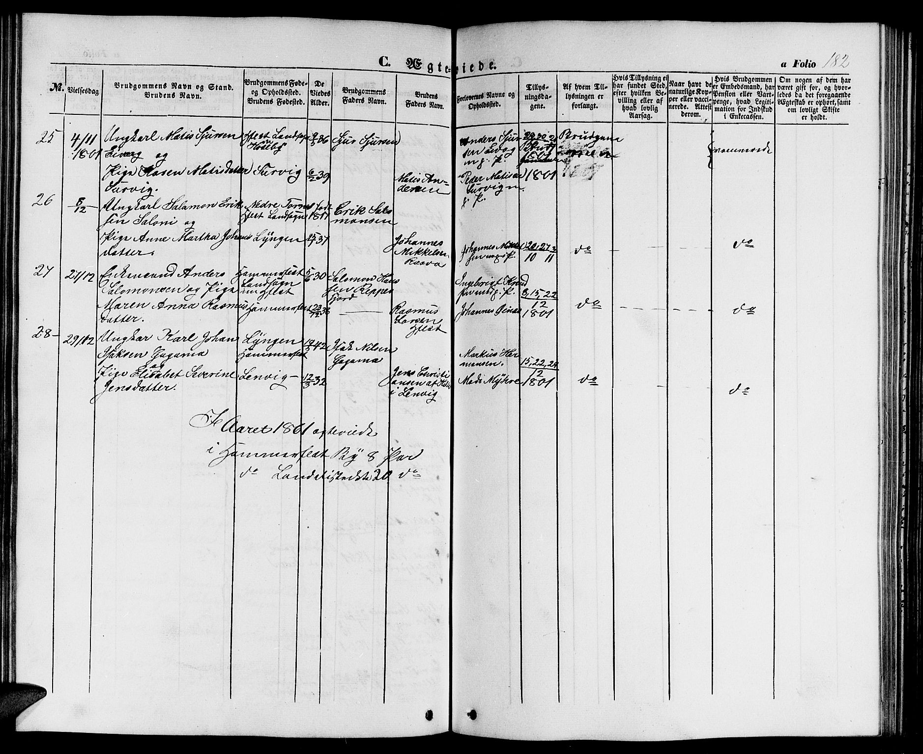 Hammerfest sokneprestkontor, AV/SATØ-S-1347/H/Hb/L0002.klokk: Parish register (copy) no. 2, 1851-1861, p. 182