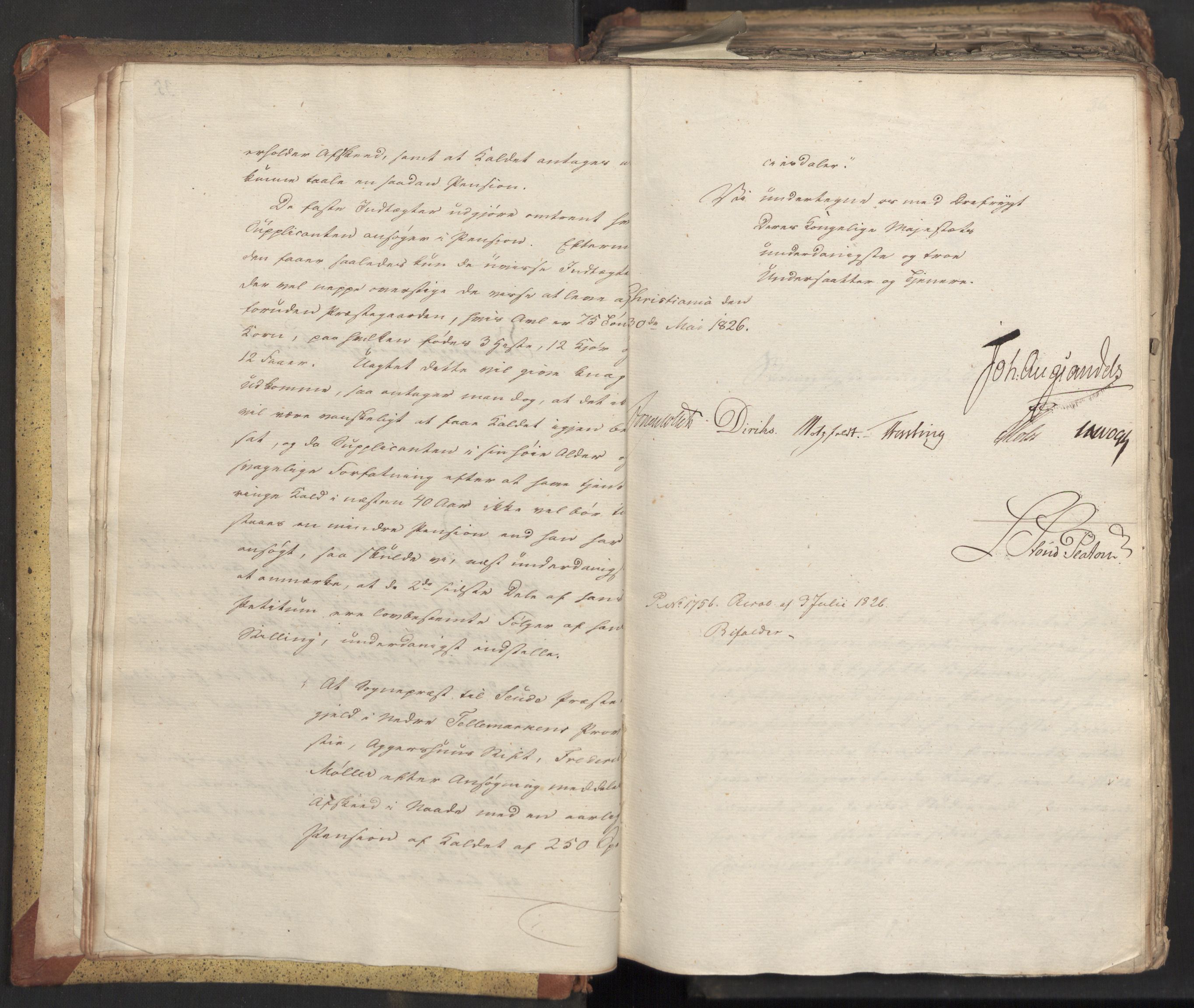 Statsrådsavdelingen i Stockholm, AV/RA-S-1003/D/Da/L0047: Regjeringsinnstillinger nr. 3501-3659, 1826, p. 12