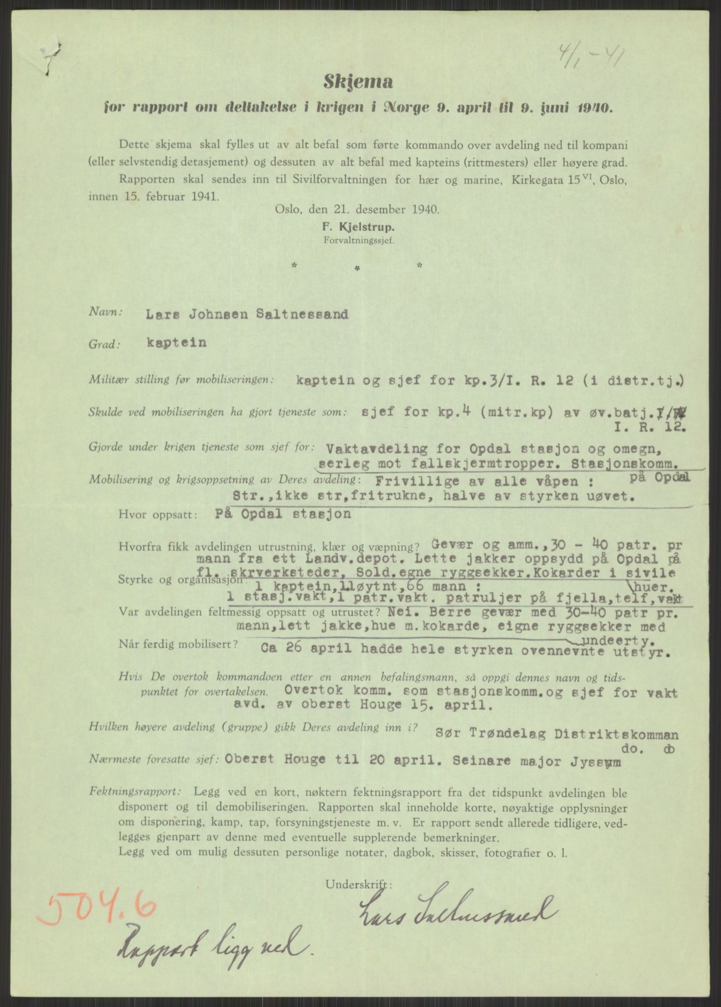 Forsvaret, Forsvarets krigshistoriske avdeling, AV/RA-RAFA-2017/Y/Yb/L0111: II-C-11-504-506  -  5. Divisjon., 1940-1948, p. 131