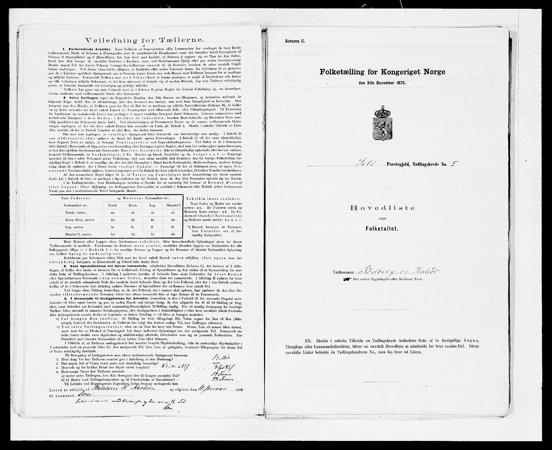 SAB, 1875 Census for 1441P Selje, 1875, p. 11