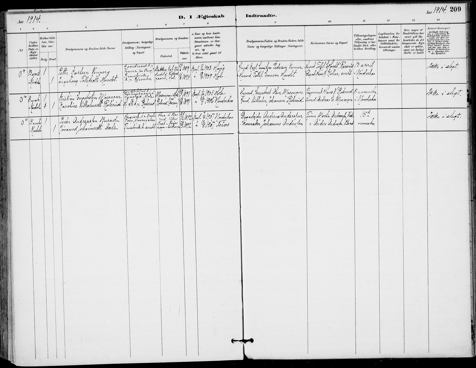 Haug kirkebøker, AV/SAKO-A-604/F/Fa/L0001: Parish register (official) no. 1, 1885-1917, p. 209