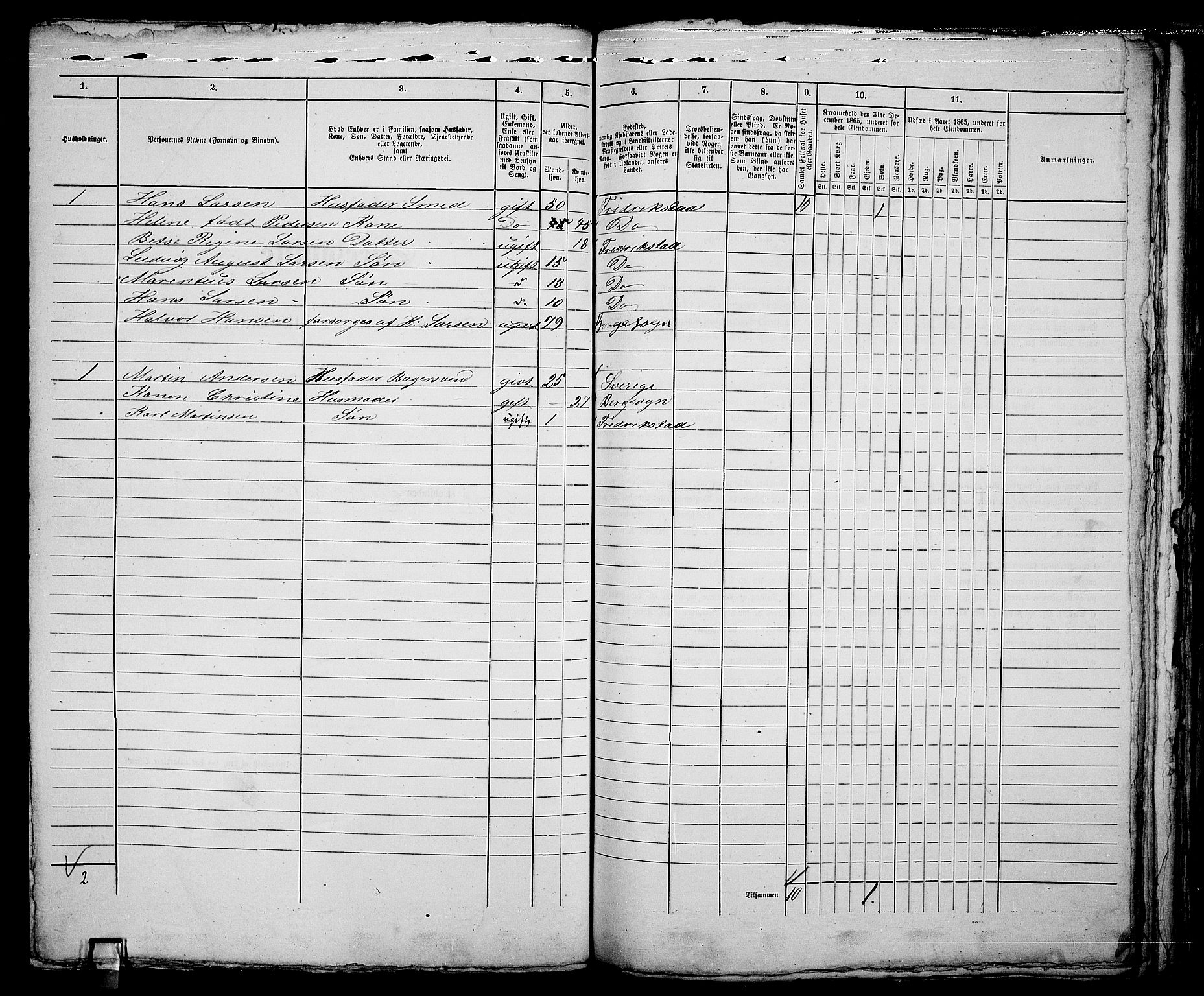 RA, 1865 census for Fredrikstad/Fredrikstad, 1865, p. 689