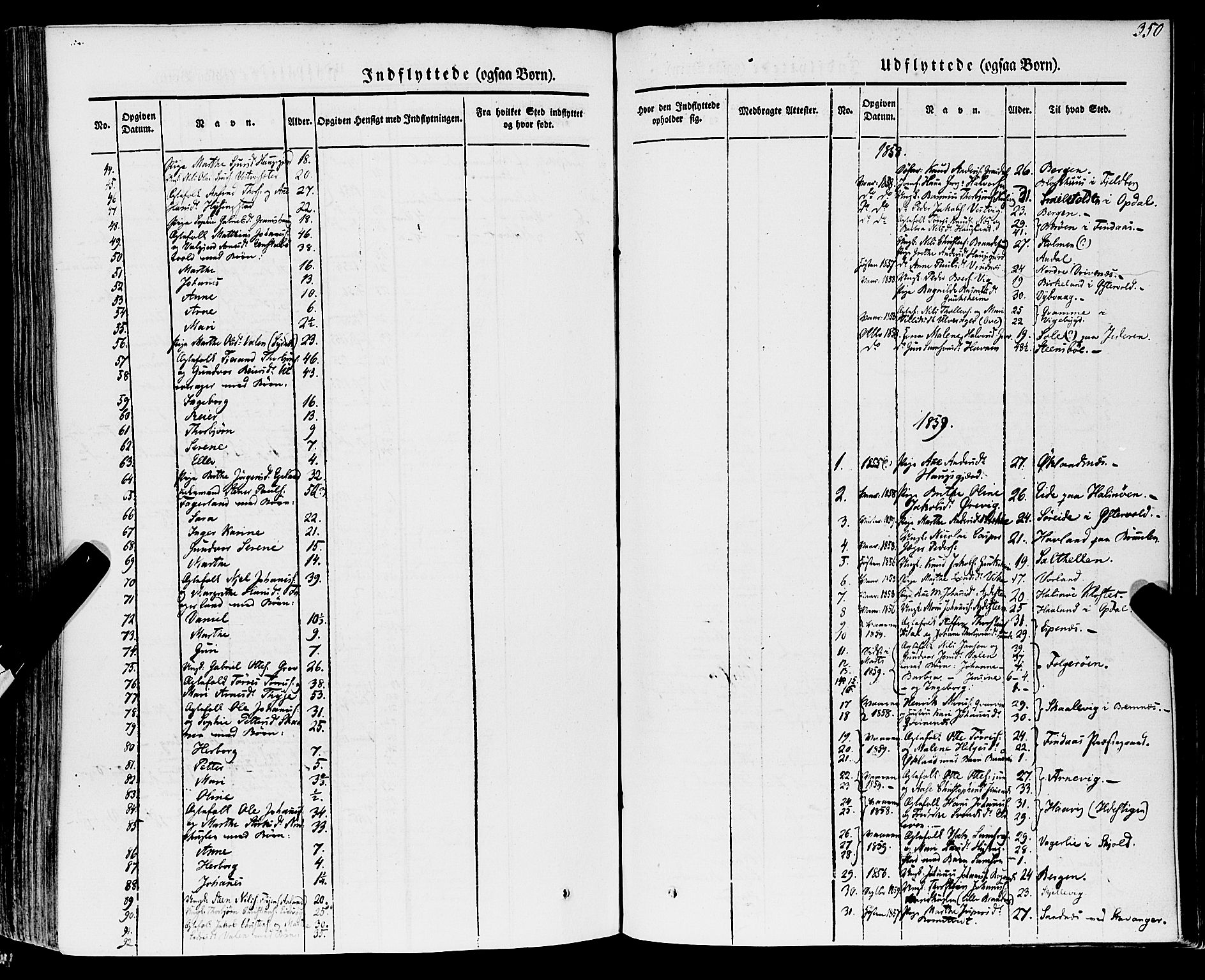 Stord sokneprestembete, AV/SAB-A-78201/H/Haa: Parish register (official) no. A 7, 1841-1861, p. 350