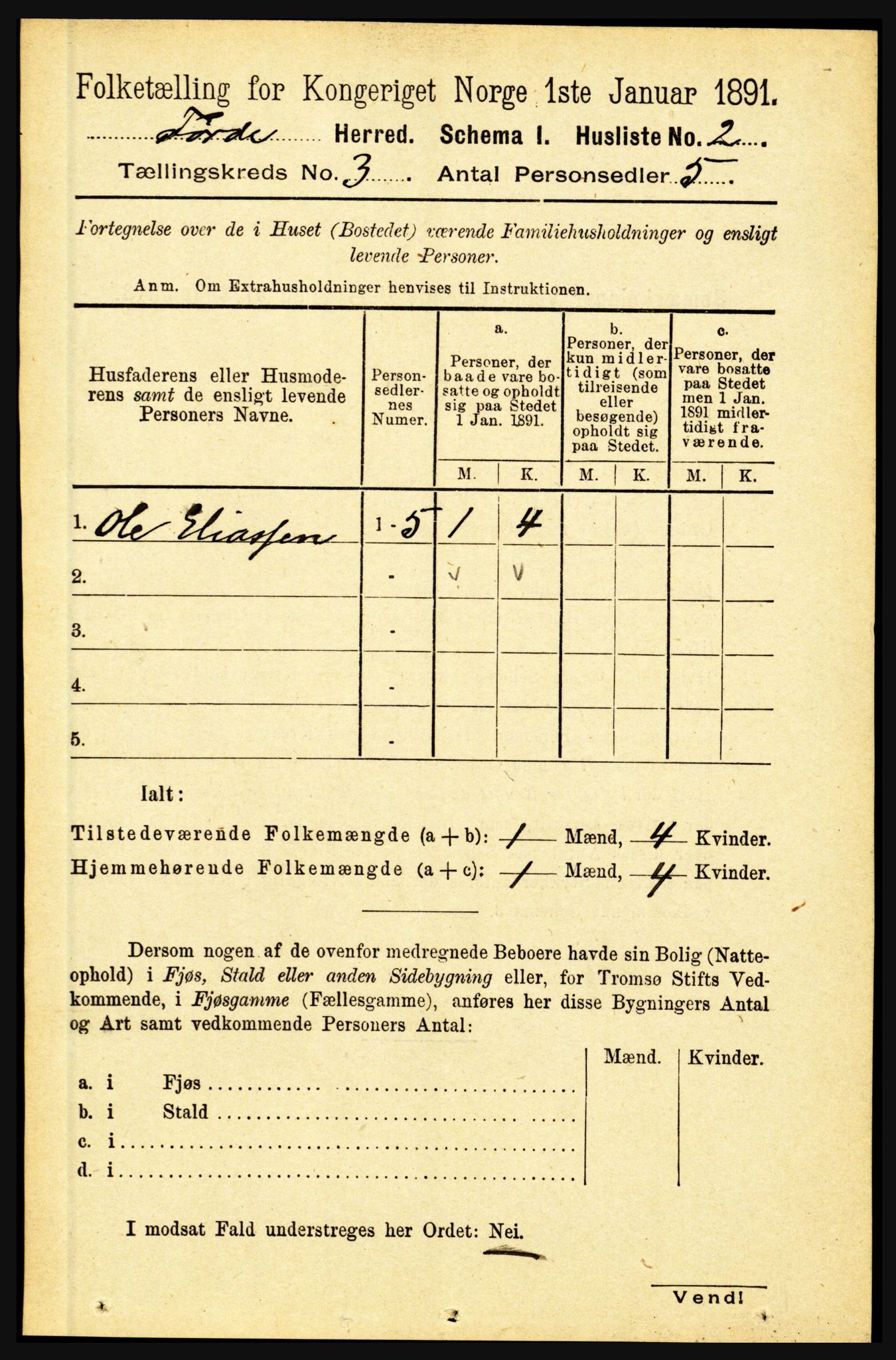 RA, 1891 census for 1432 Førde, 1891, p. 809