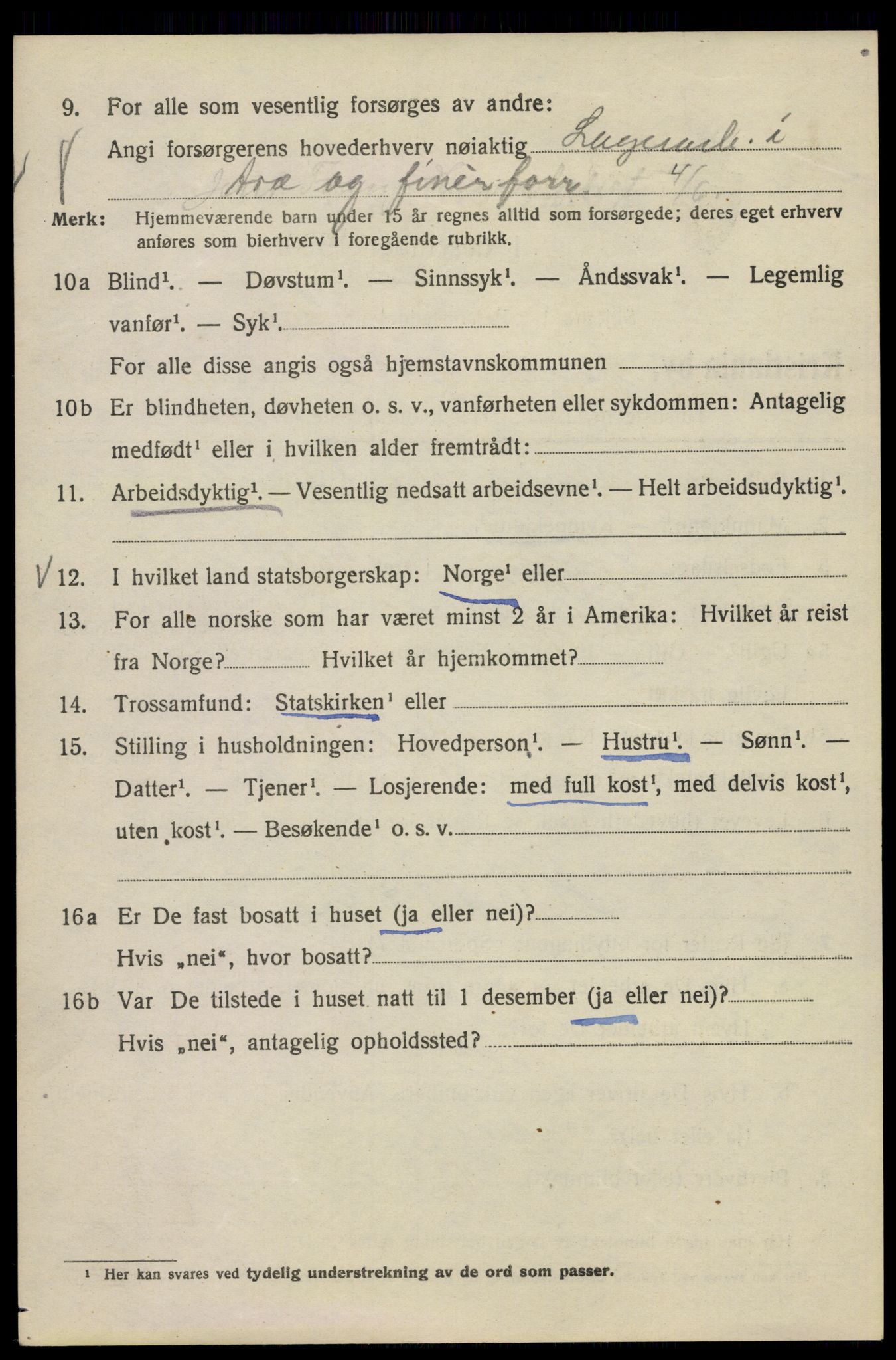 SAO, 1920 census for Kristiania, 1920, p. 320514