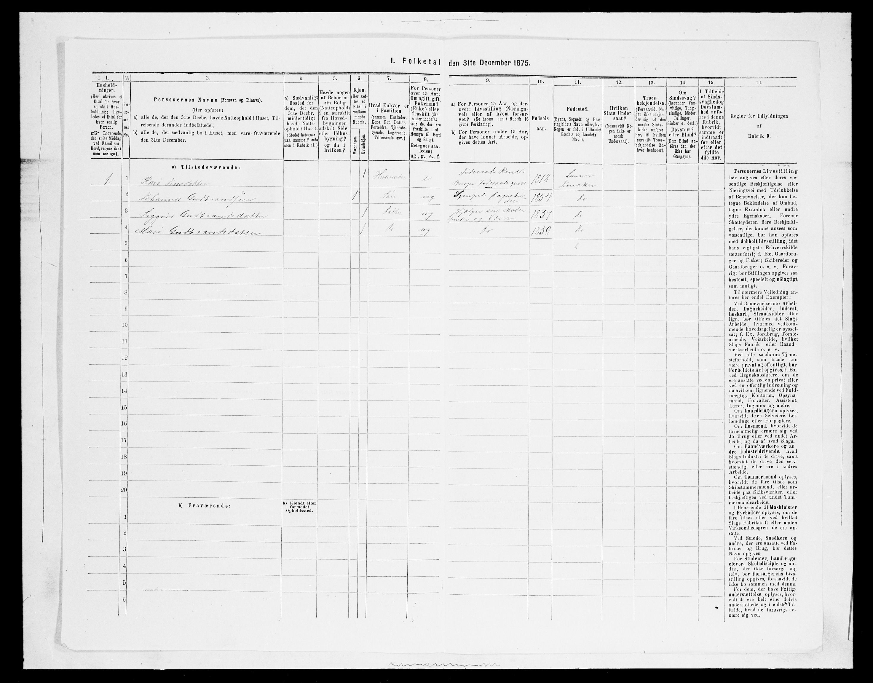 SAH, 1875 census for 0532P Jevnaker, 1875, p. 417