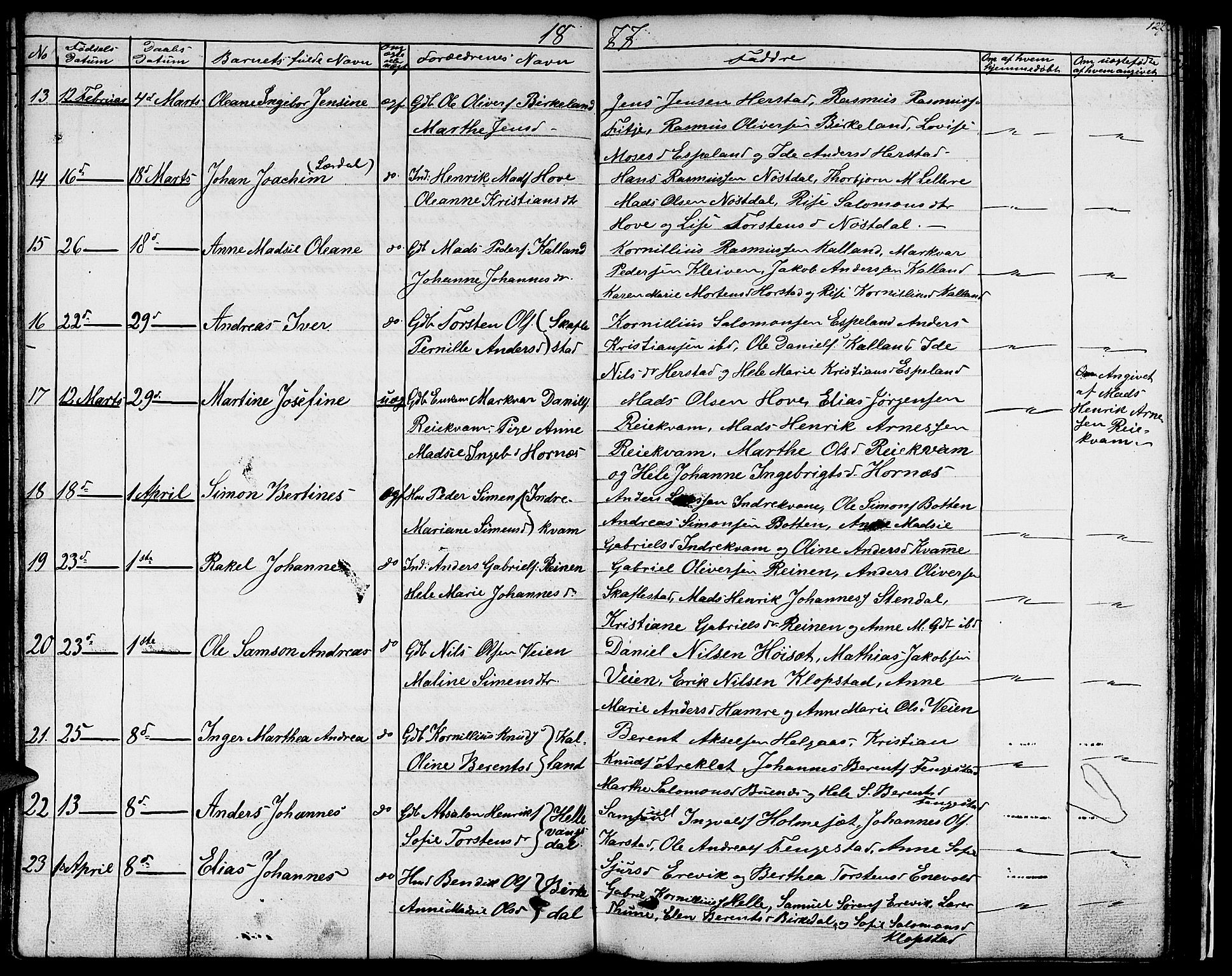 Førde sokneprestembete, SAB/A-79901/H/Hab/Habd/L0001: Parish register (copy) no. D 1, 1852-1877, p. 127