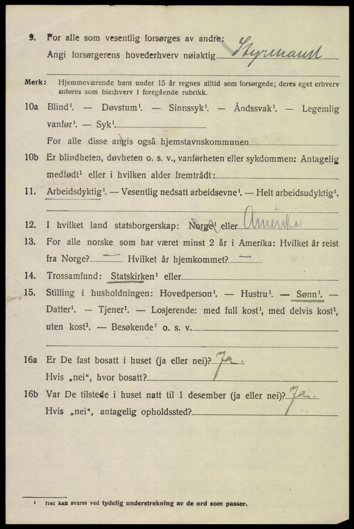 SAK, 1920 census for Flekkefjord, 1920, p. 2063