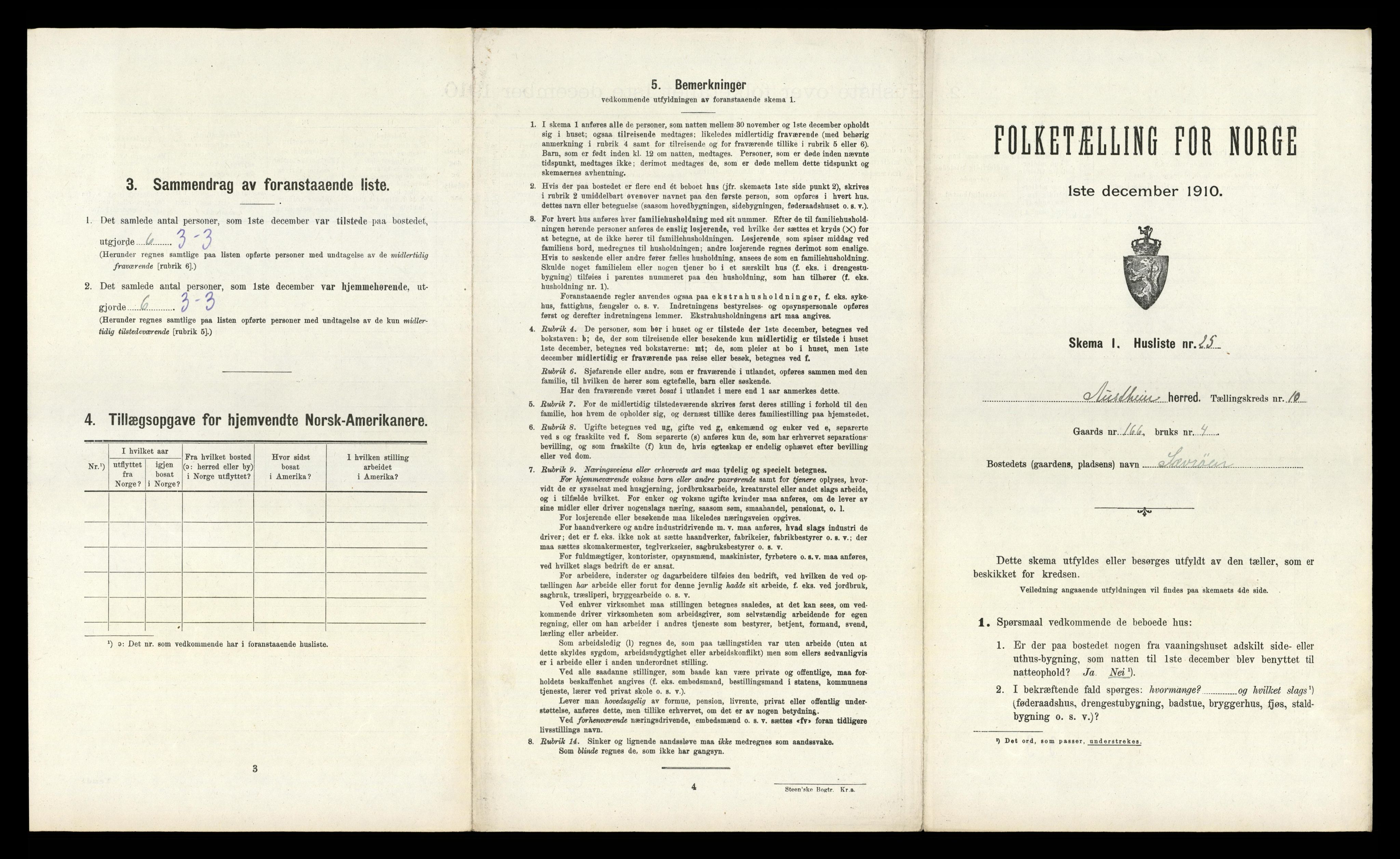 RA, 1910 census for Austrheim, 1910, p. 666