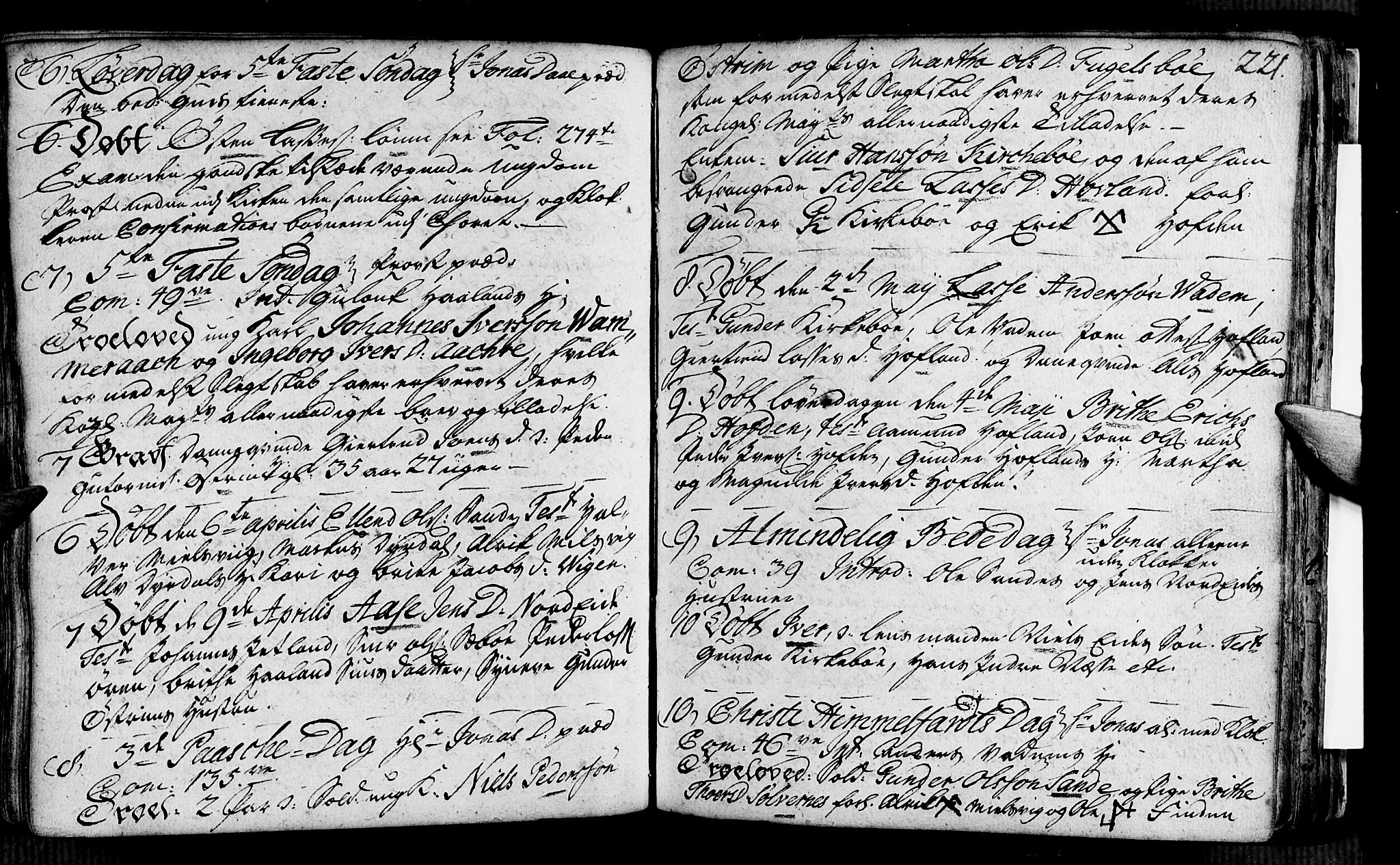 Vik sokneprestembete, AV/SAB-A-81501/H/Haa/Haaa/L0002: Parish register (official) no. A 2 / 3, 1740-1755, p. 221