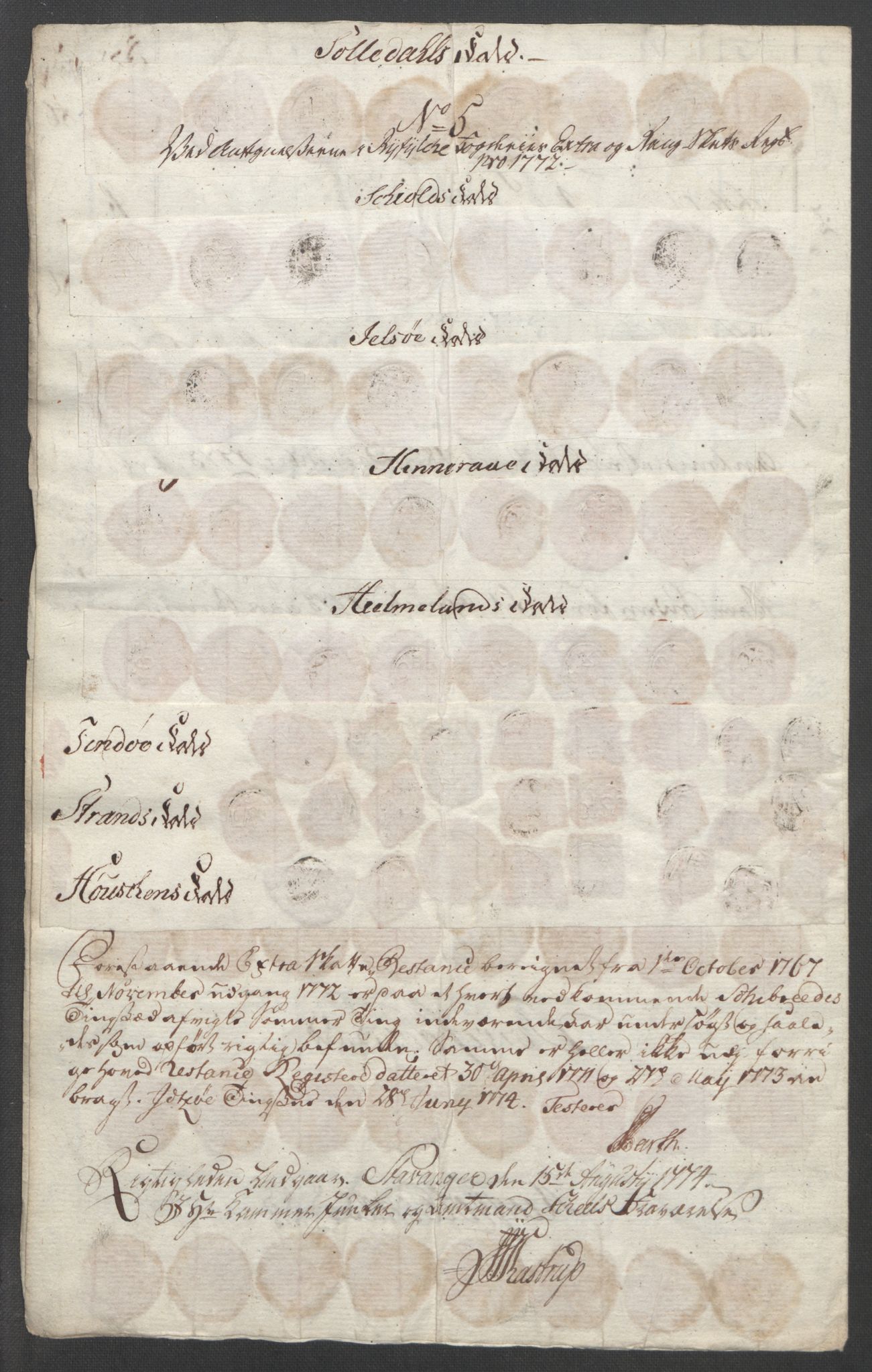 Rentekammeret inntil 1814, Reviderte regnskaper, Fogderegnskap, RA/EA-4092/R47/L2972: Ekstraskatten Ryfylke, 1762-1780, p. 428