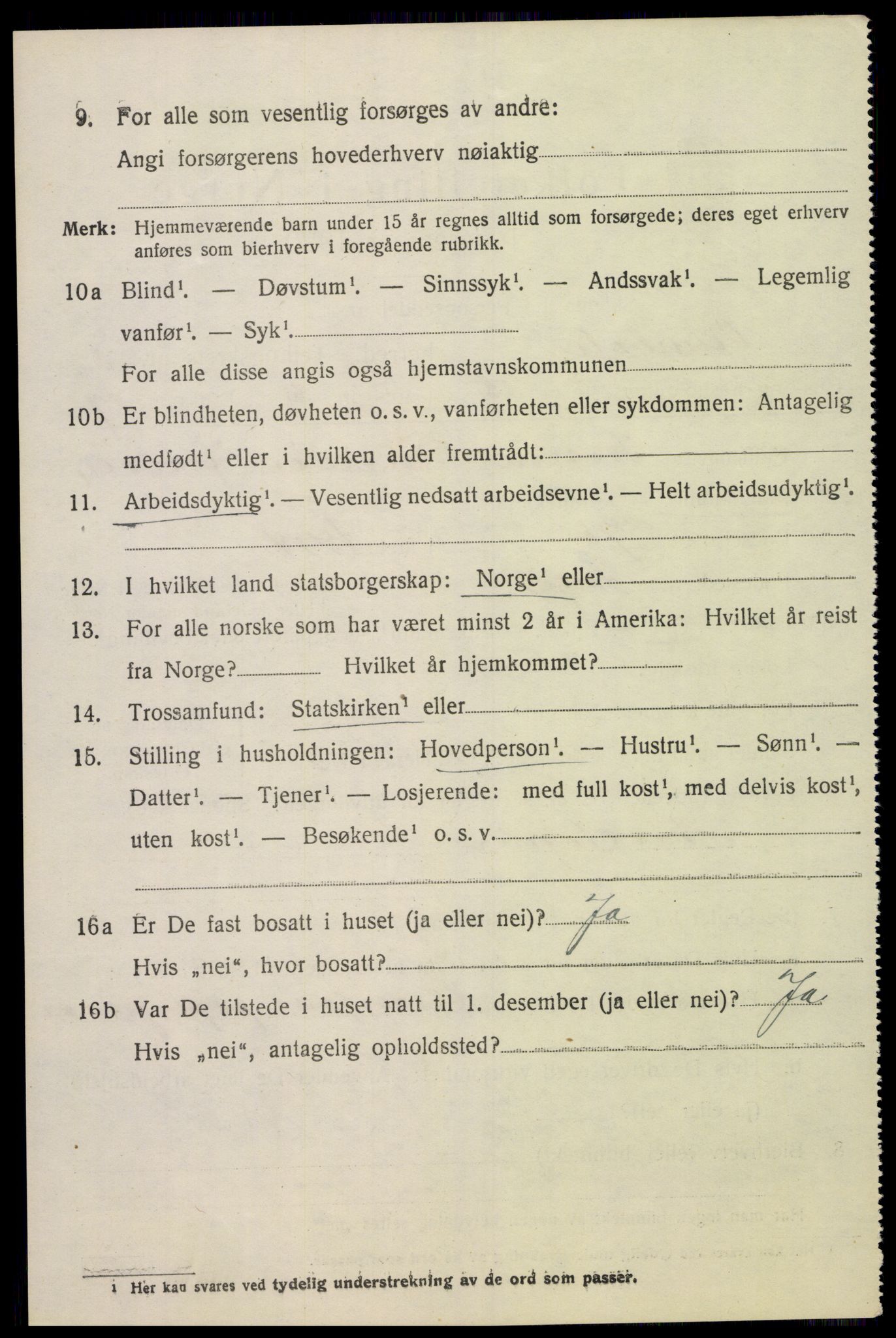 SAK, 1920 census for Vennesla, 1920, p. 4135