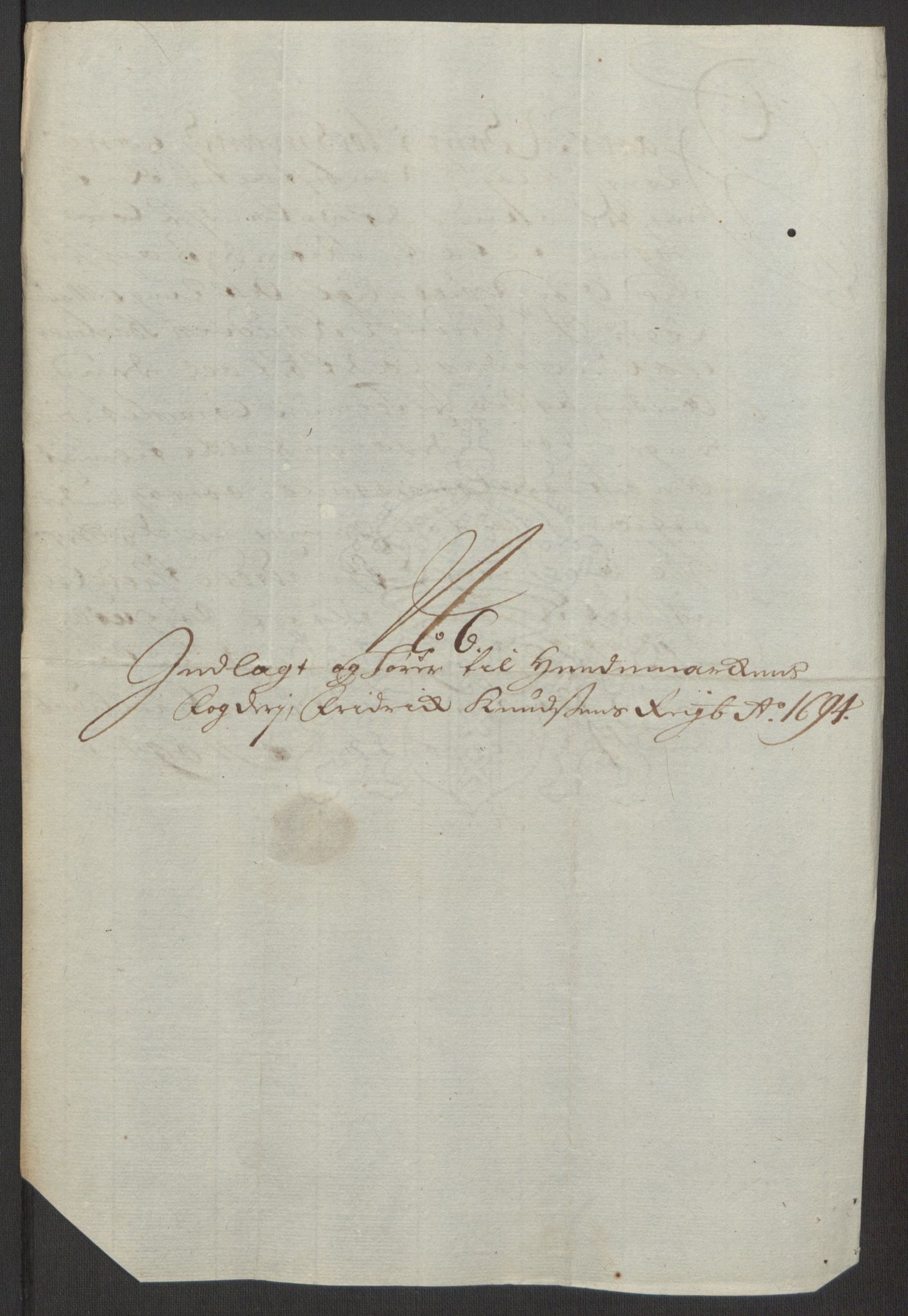 Rentekammeret inntil 1814, Reviderte regnskaper, Fogderegnskap, AV/RA-EA-4092/R16/L1035: Fogderegnskap Hedmark, 1694, p. 136