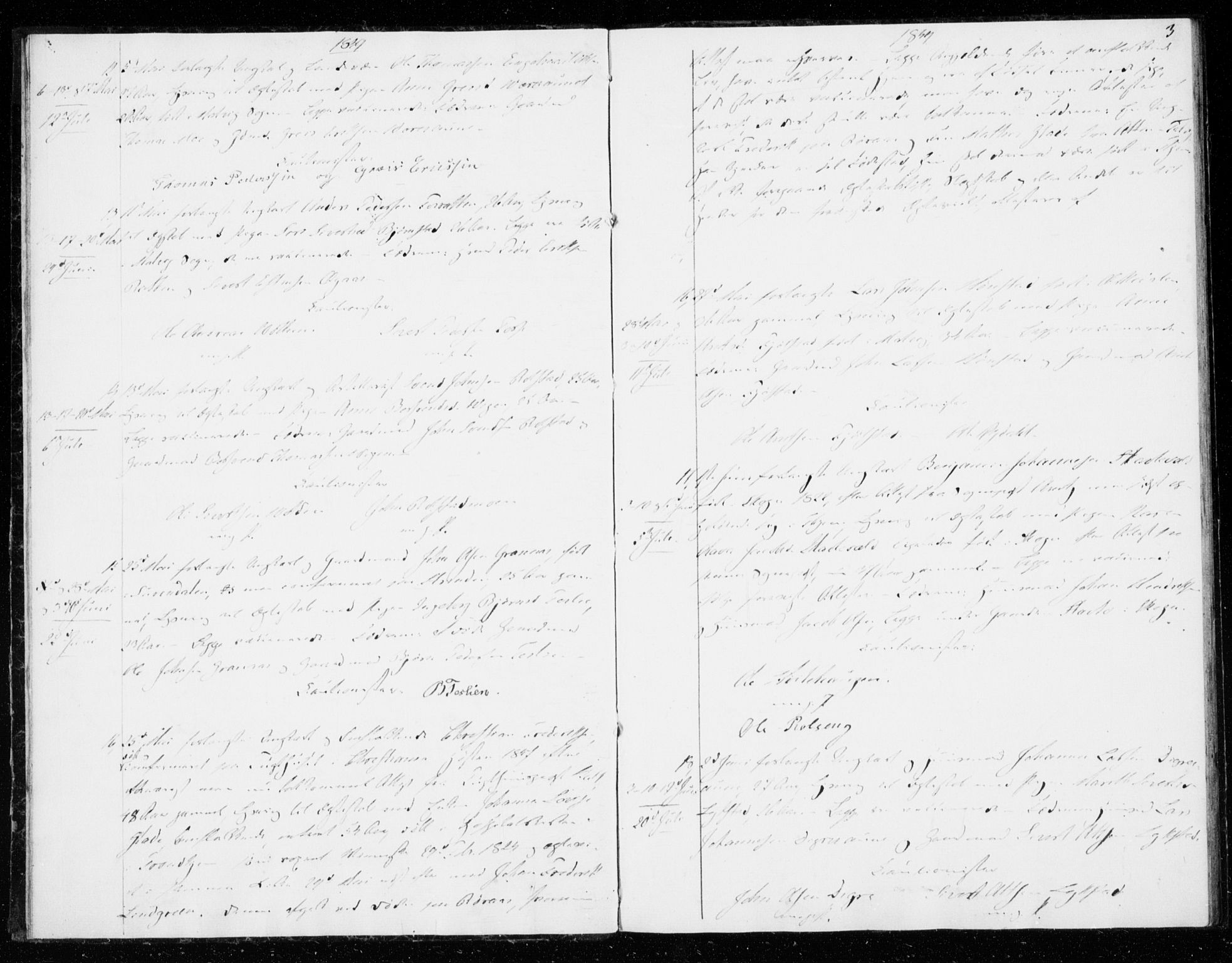 Ministerialprotokoller, klokkerbøker og fødselsregistre - Sør-Trøndelag, SAT/A-1456/606/L0296: Banns register no. 606A11, 1849-1854, p. 3