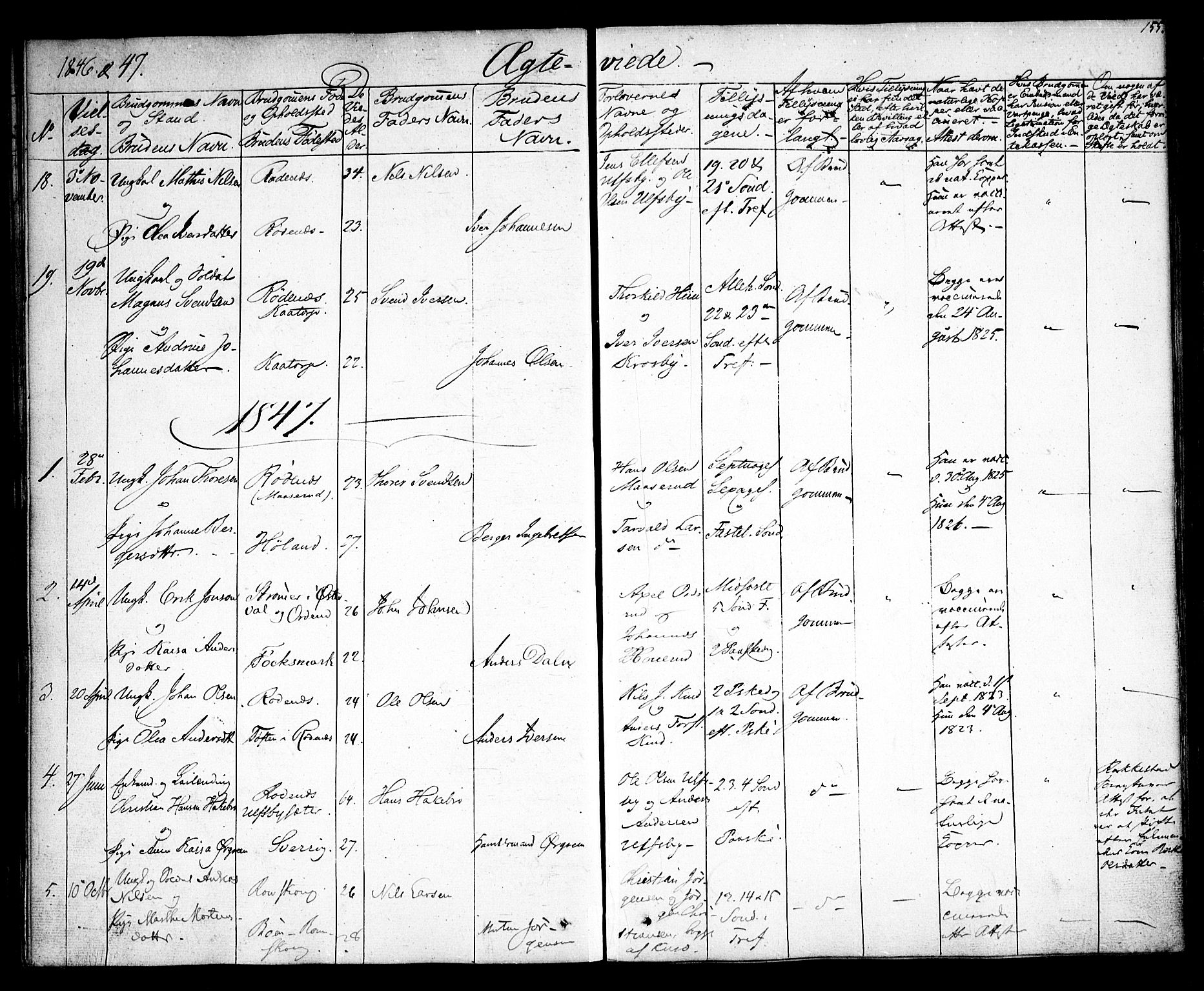 Rødenes prestekontor Kirkebøker, AV/SAO-A-2005/F/Fa/L0005: Parish register (official) no. I 5, 1838-1849, p. 155