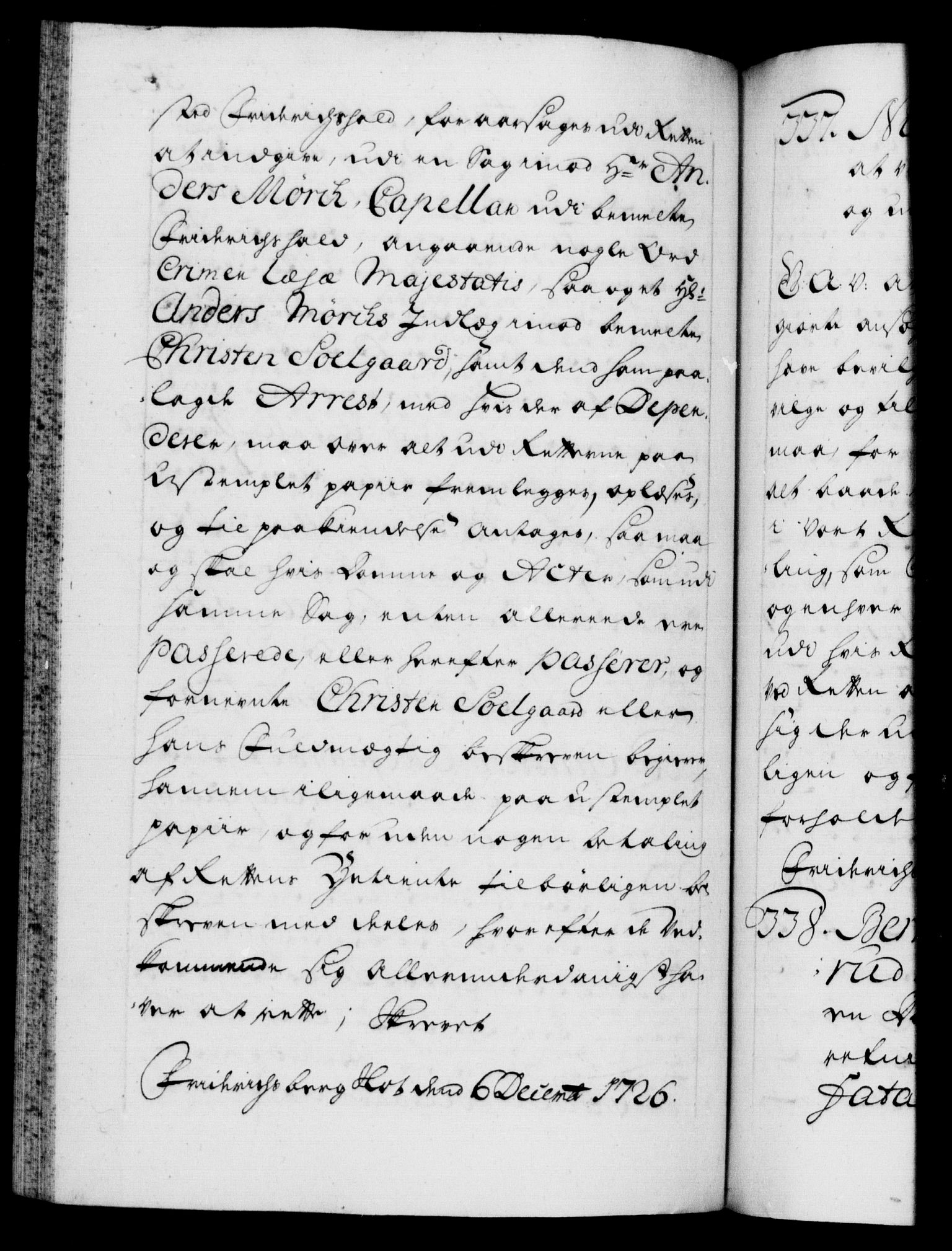 Danske Kanselli 1572-1799, AV/RA-EA-3023/F/Fc/Fca/Fcaa/L0025: Norske registre, 1726-1728, p. 242b