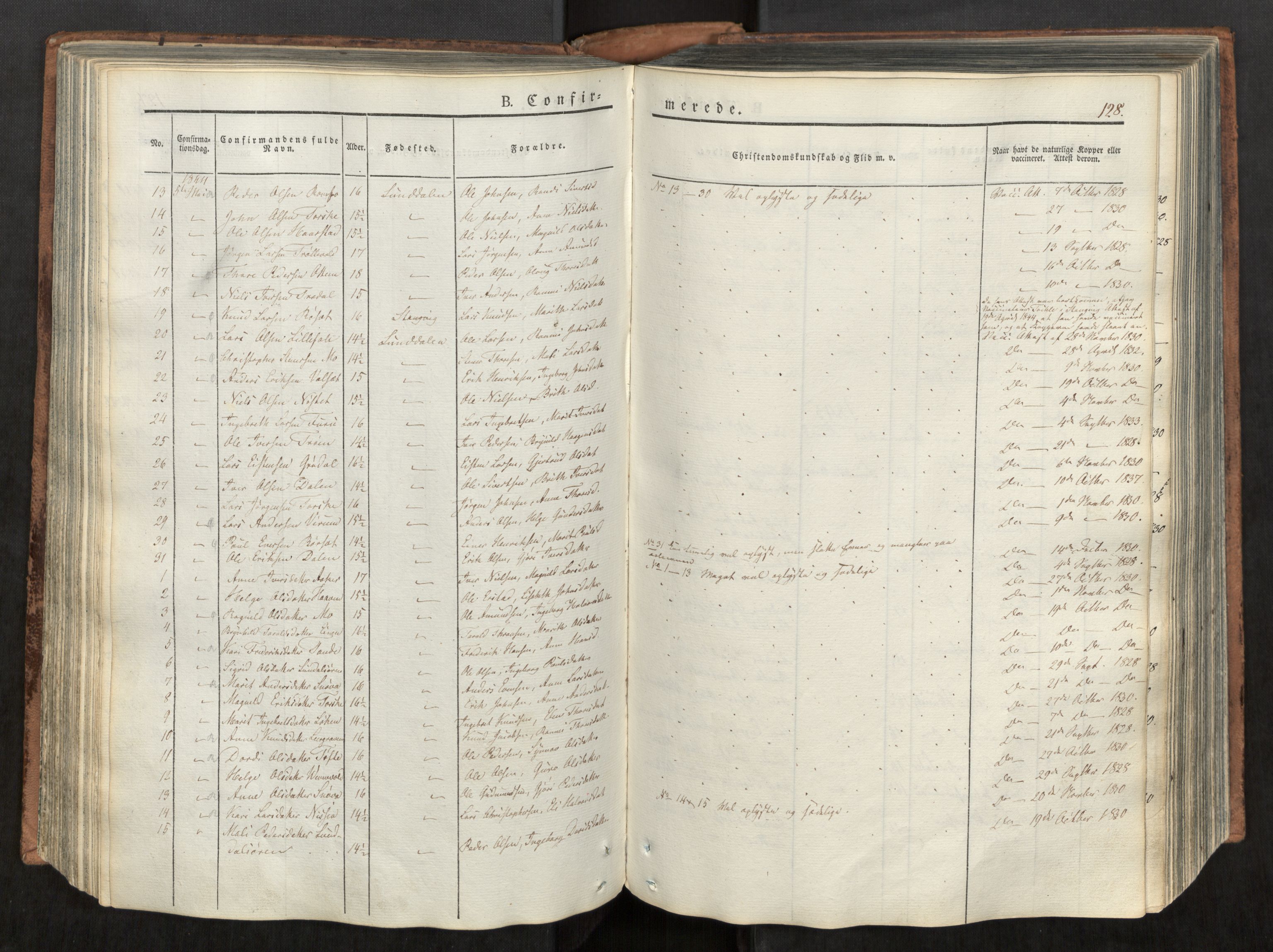 Ministerialprotokoller, klokkerbøker og fødselsregistre - Møre og Romsdal, SAT/A-1454/590/L1012: Parish register (official) no. 590A04, 1832-1846, p. 128