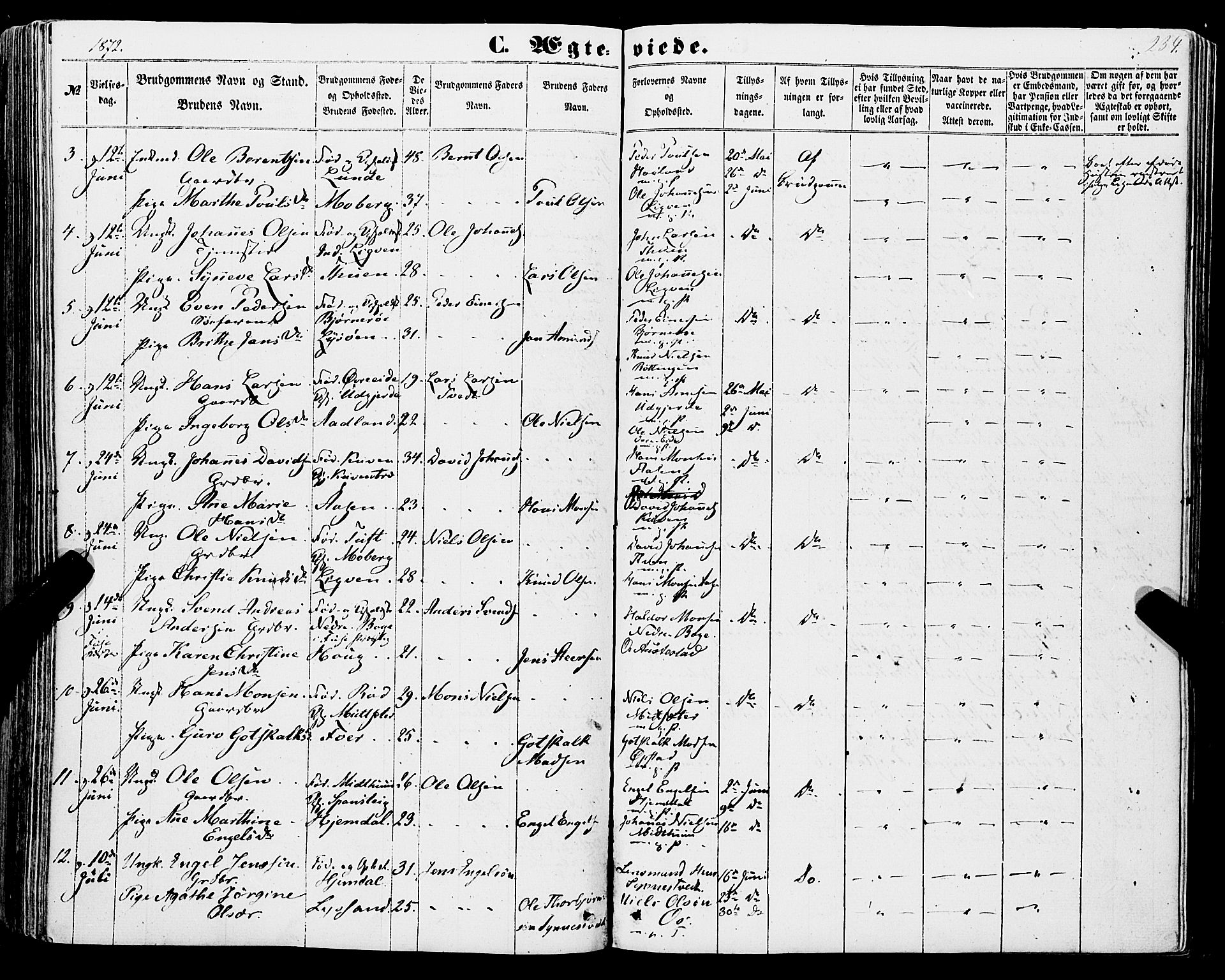 Os sokneprestembete, AV/SAB-A-99929: Parish register (official) no. A 17, 1860-1873, p. 234