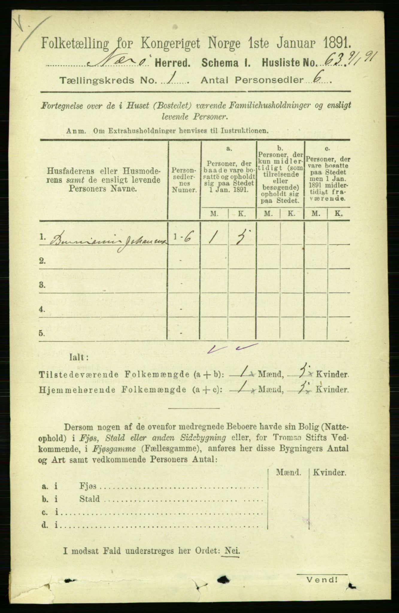 RA, 1891 census for 1751 Nærøy, 1891, p. 76