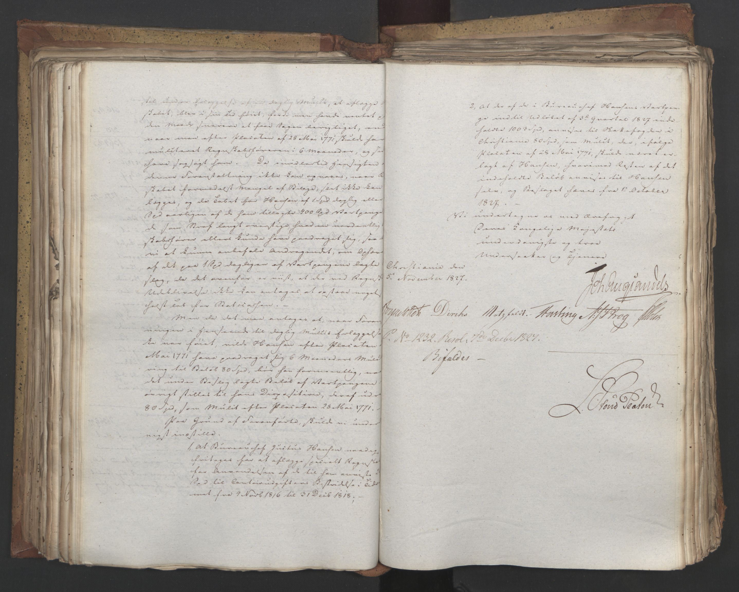 Statsrådsavdelingen i Stockholm, AV/RA-S-1003/D/Da/L0053: Regjeringsinnstillinger nr. 4800-5017, 1827, p. 273