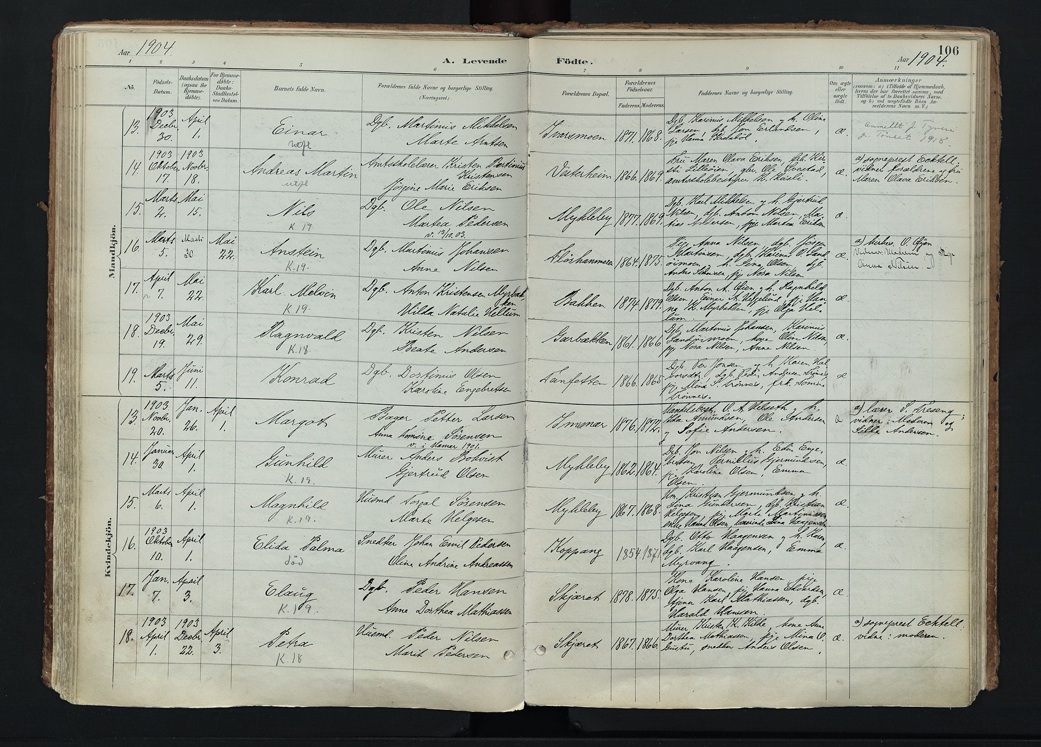 Stor-Elvdal prestekontor, AV/SAH-PREST-052/H/Ha/Haa/L0004: Parish register (official) no. 4, 1890-1922, p. 106