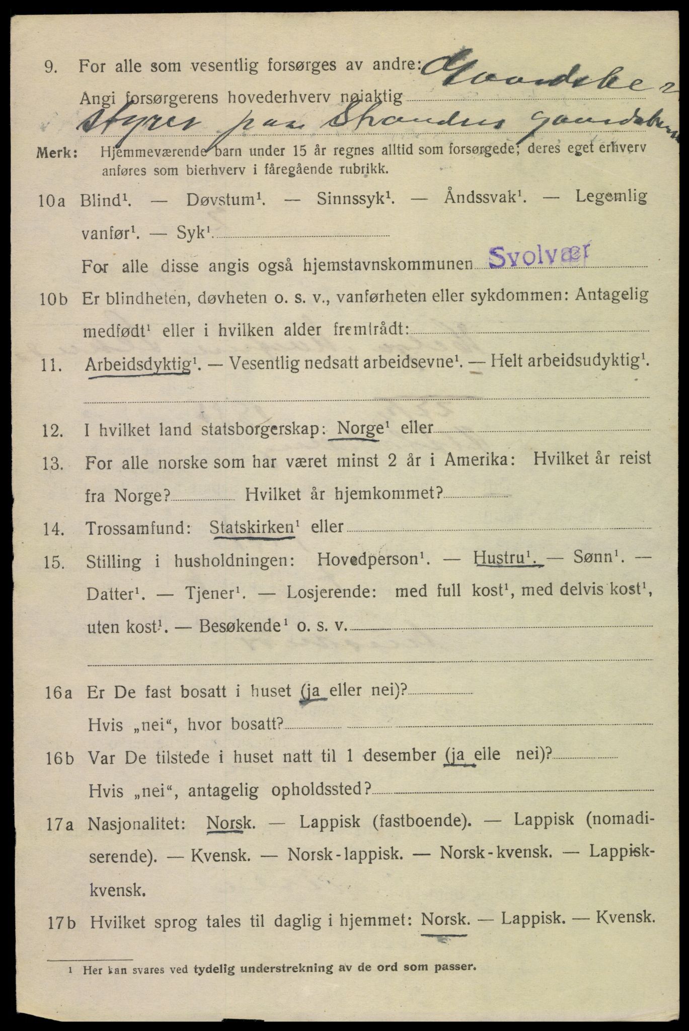 SAT, 1920 census for Svolvær, 1920, p. 1755