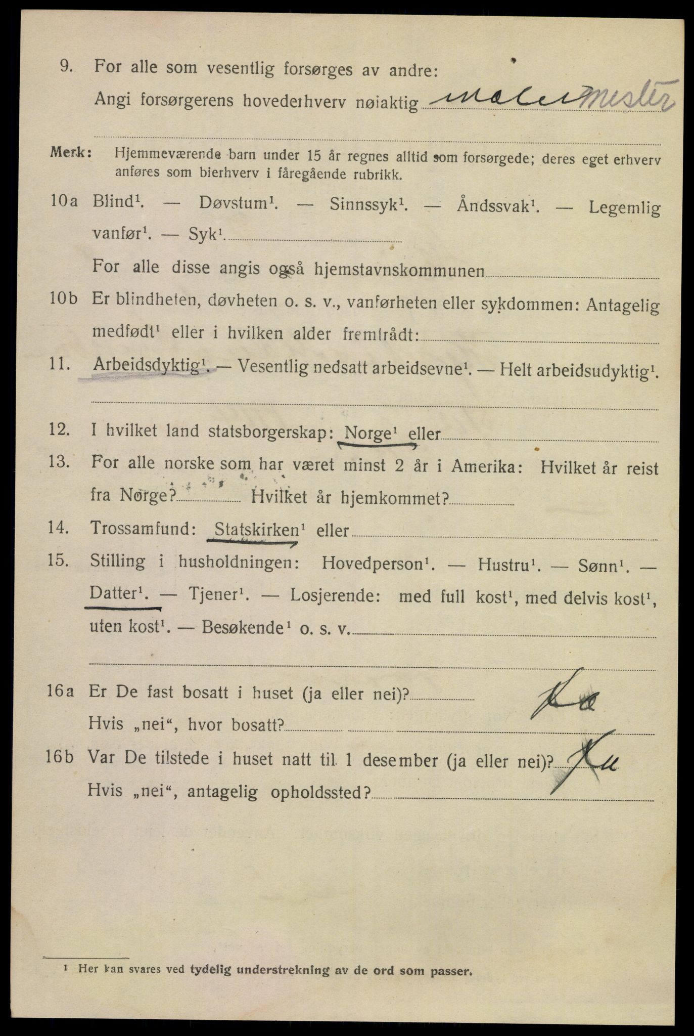 SAKO, 1920 census for Skien, 1920, p. 28609