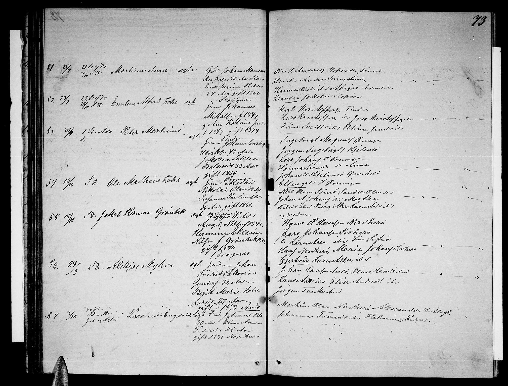 Ministerialprotokoller, klokkerbøker og fødselsregistre - Nordland, AV/SAT-A-1459/834/L0512: Parish register (copy) no. 834C03, 1862-1877, p. 73