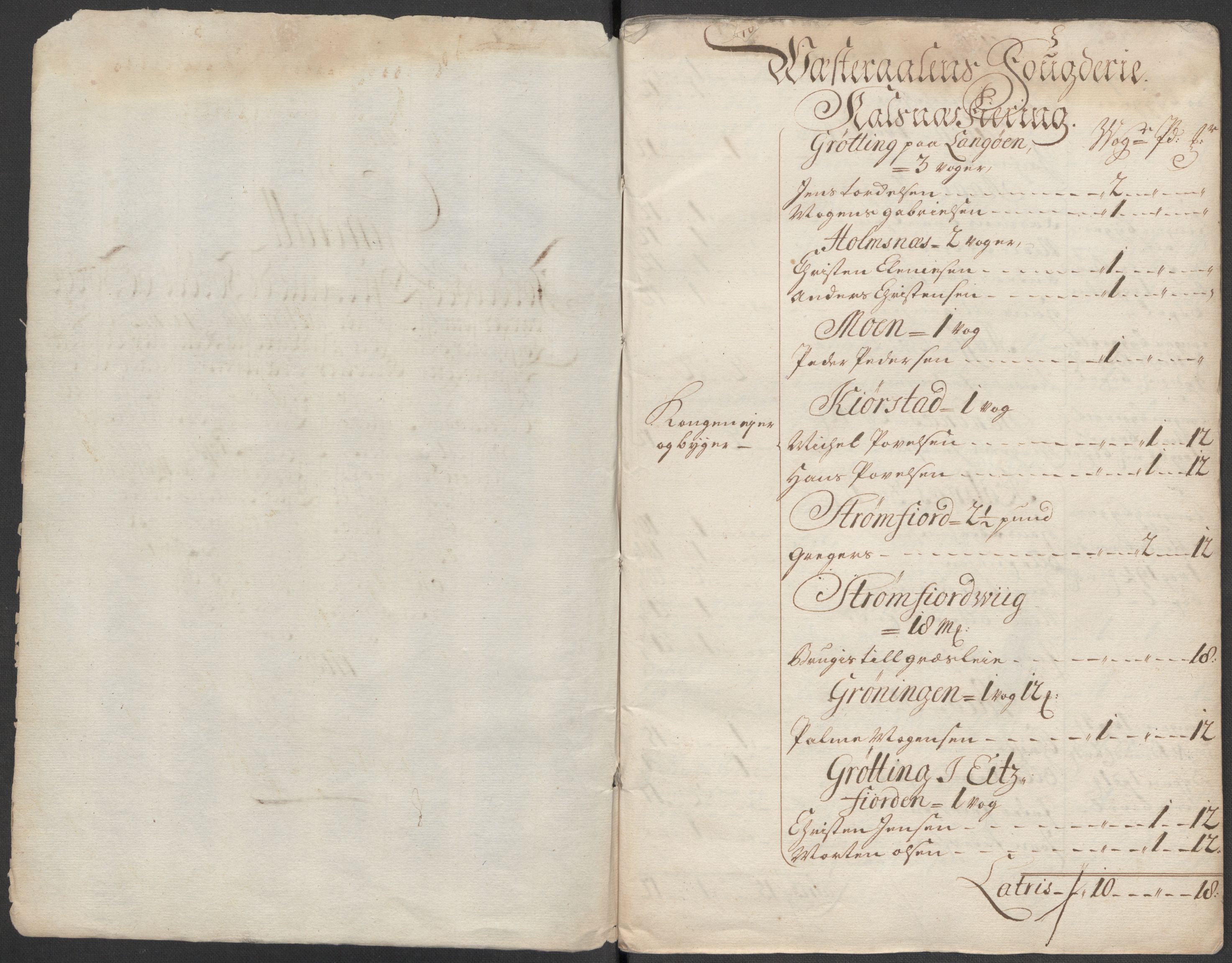 Rentekammeret inntil 1814, Reviderte regnskaper, Fogderegnskap, AV/RA-EA-4092/R67/L4684: Fogderegnskap Vesterålen, Andenes og Lofoten, 1718, p. 31