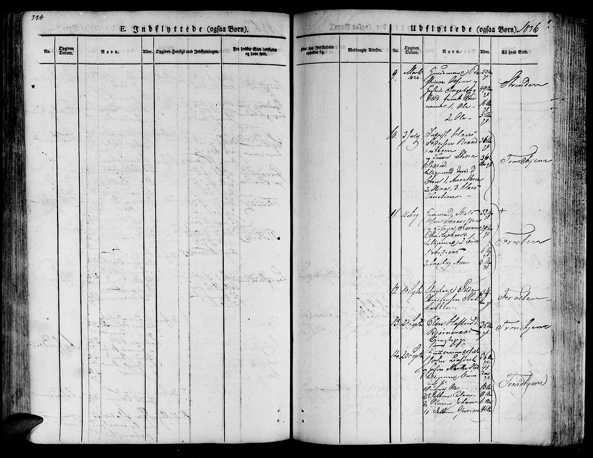 Ministerialprotokoller, klokkerbøker og fødselsregistre - Nord-Trøndelag, SAT/A-1458/701/L0006: Parish register (official) no. 701A06, 1825-1841, p. 334
