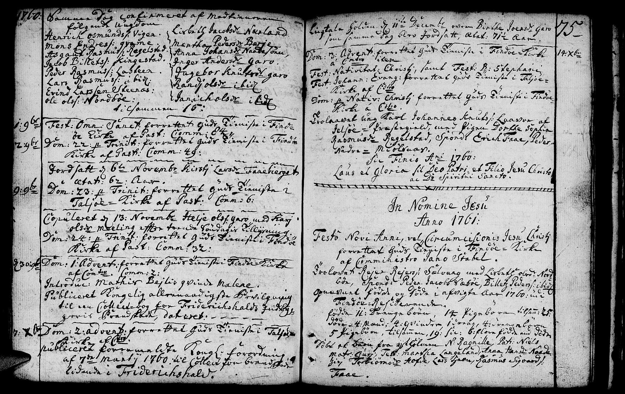 Finnøy sokneprestkontor, SAST/A-101825/H/Ha/Haa/L0004: Parish register (official) no. A 4, 1746-1772, p. 75