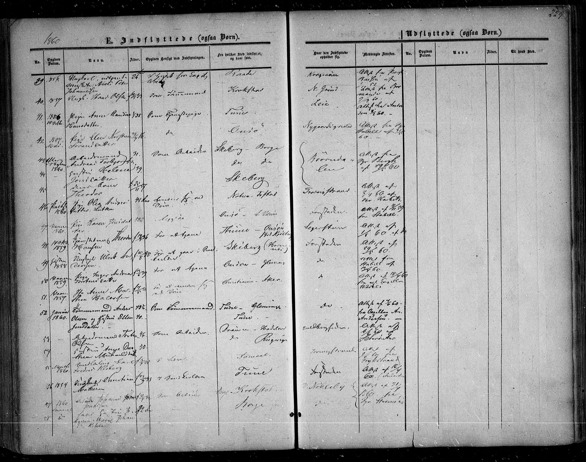 Glemmen prestekontor Kirkebøker, AV/SAO-A-10908/F/Fa/L0007: Parish register (official) no. 7, 1853-1862, p. 229