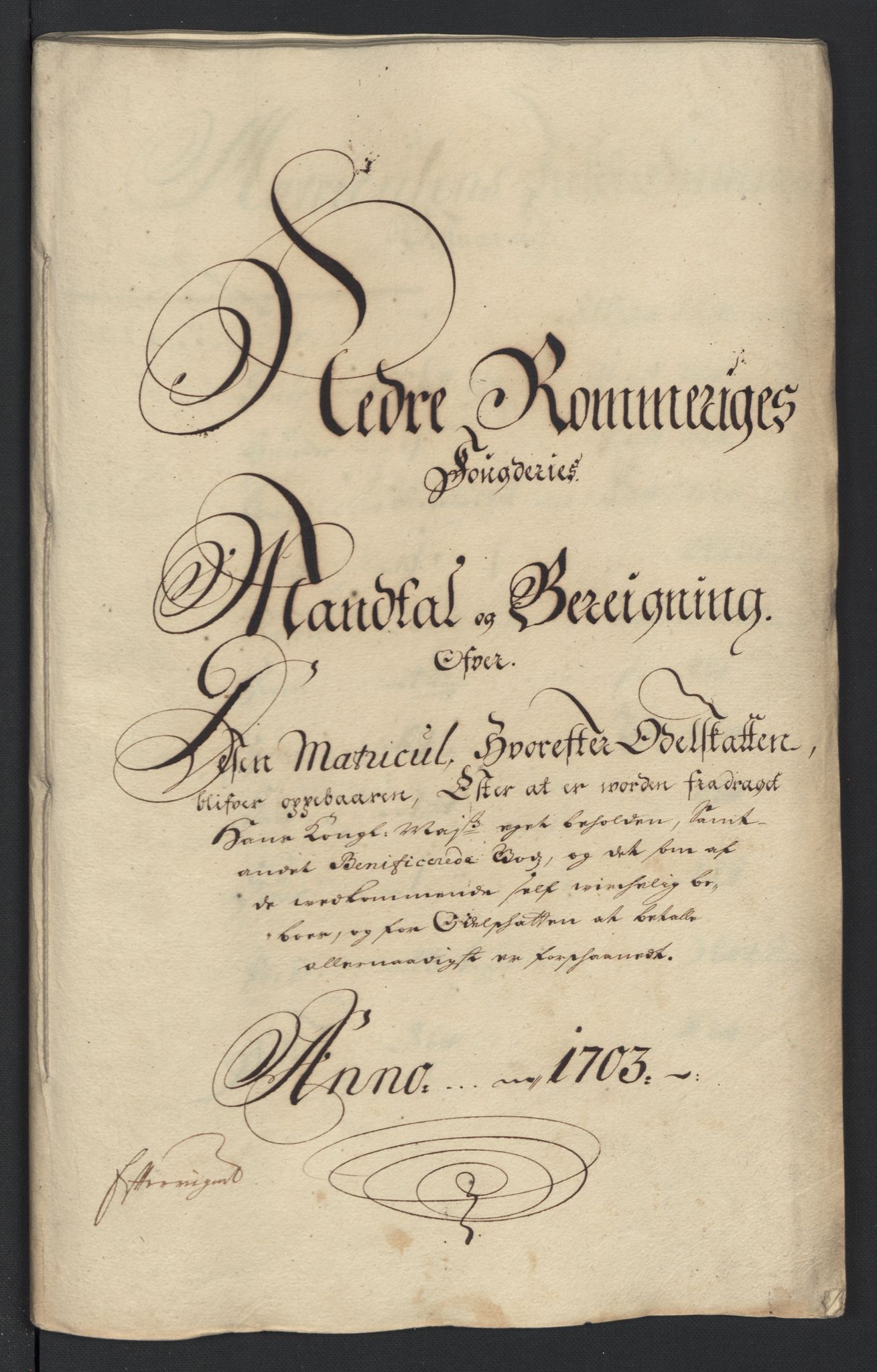 Rentekammeret inntil 1814, Reviderte regnskaper, Fogderegnskap, RA/EA-4092/R11/L0586: Fogderegnskap Nedre Romerike, 1703, p. 109