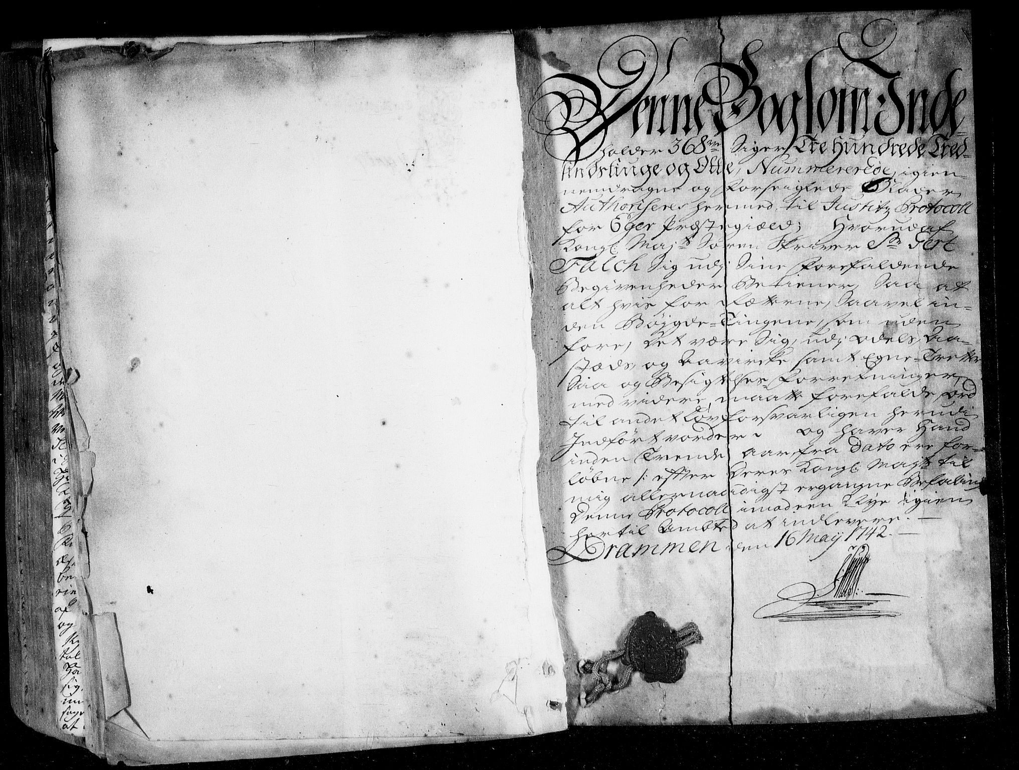 Eiker, Modum og Sigdal sorenskriveri, AV/SAKO-A-123/F/Fa/Fab/L0001: Tingbok, 1742-1744