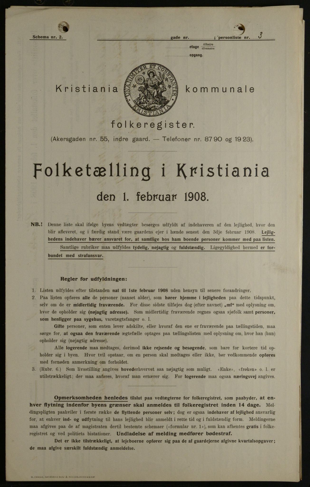 OBA, Municipal Census 1908 for Kristiania, 1908, p. 72535