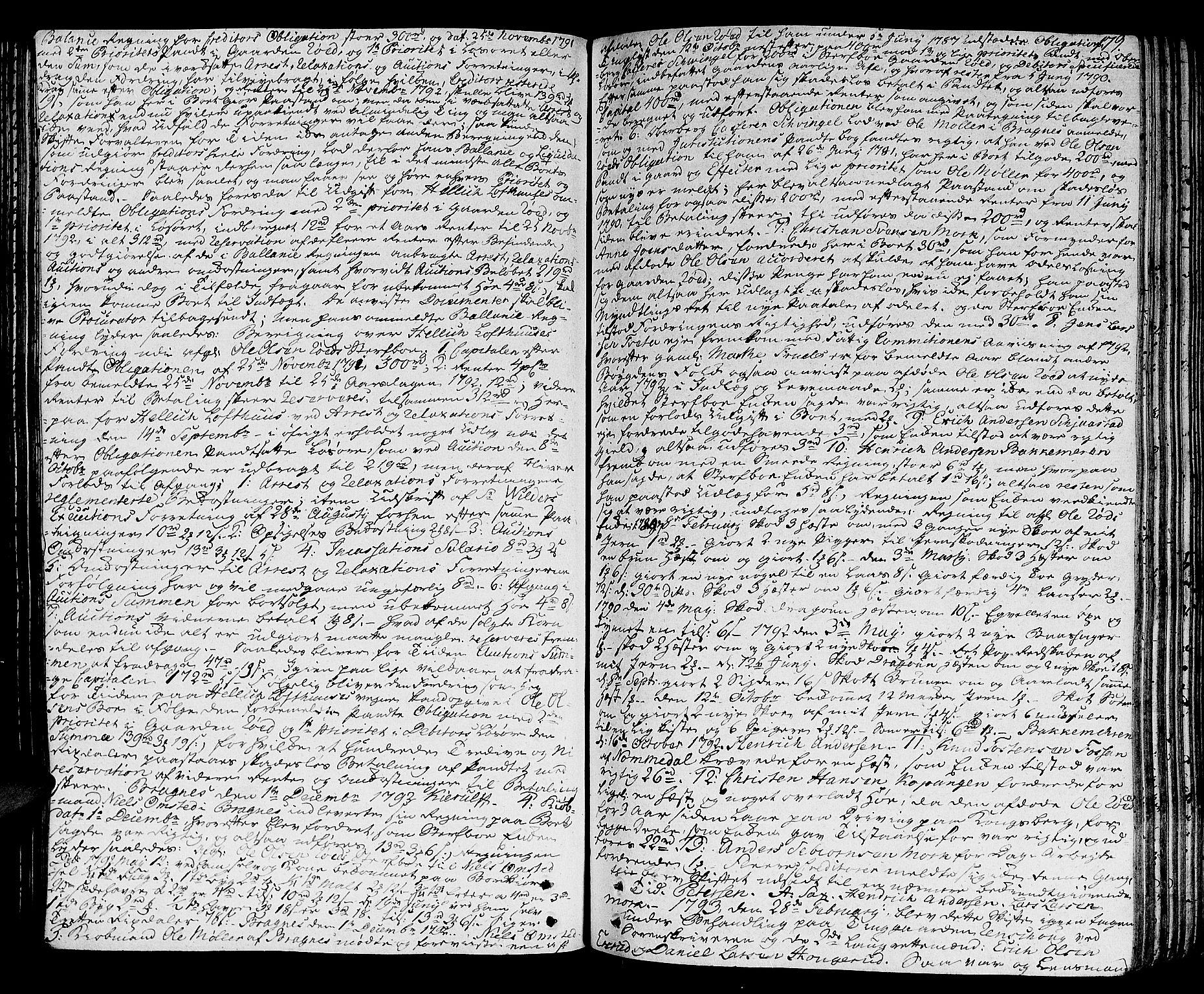 Lier, Røyken og Hurum sorenskriveri, AV/SAKO-A-89/H/Hc/L0007a: Skifteprotokoll, 1789-1799, p. 172b-173a