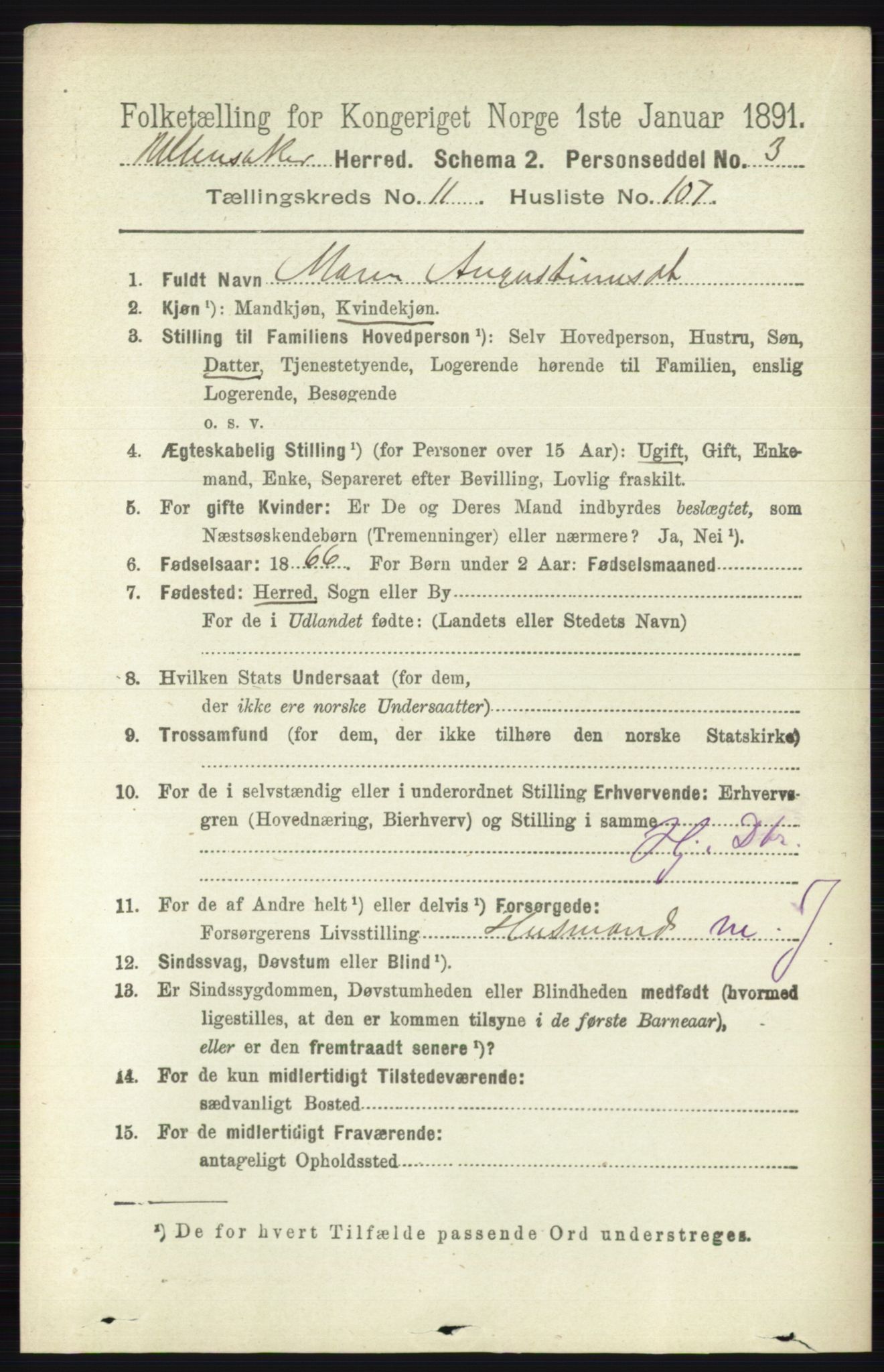 RA, 1891 census for 0235 Ullensaker, 1891, p. 5553