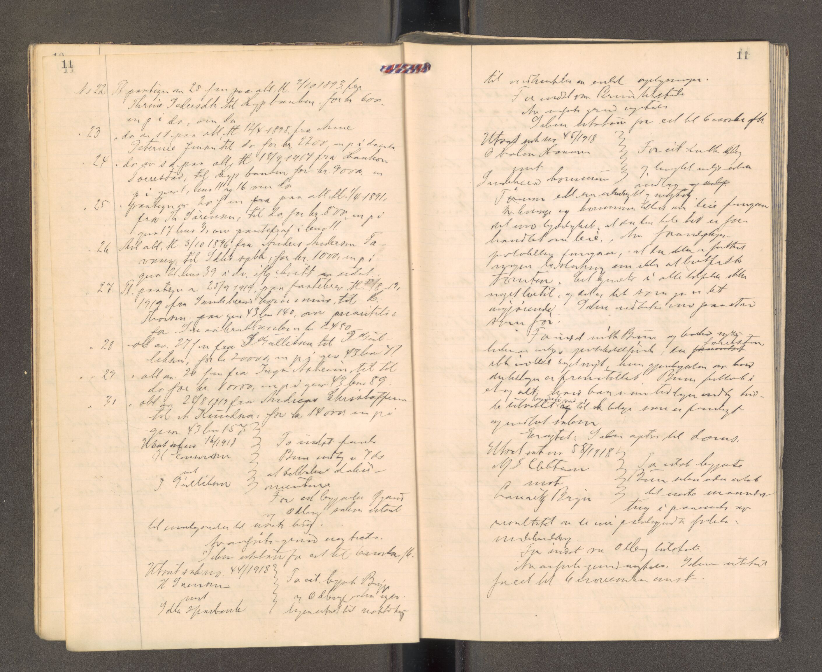 Larvik sorenskriveri, AV/SAKO-A-83/F/Fa/L0065: Tingbok, 1919-1920, p. 11