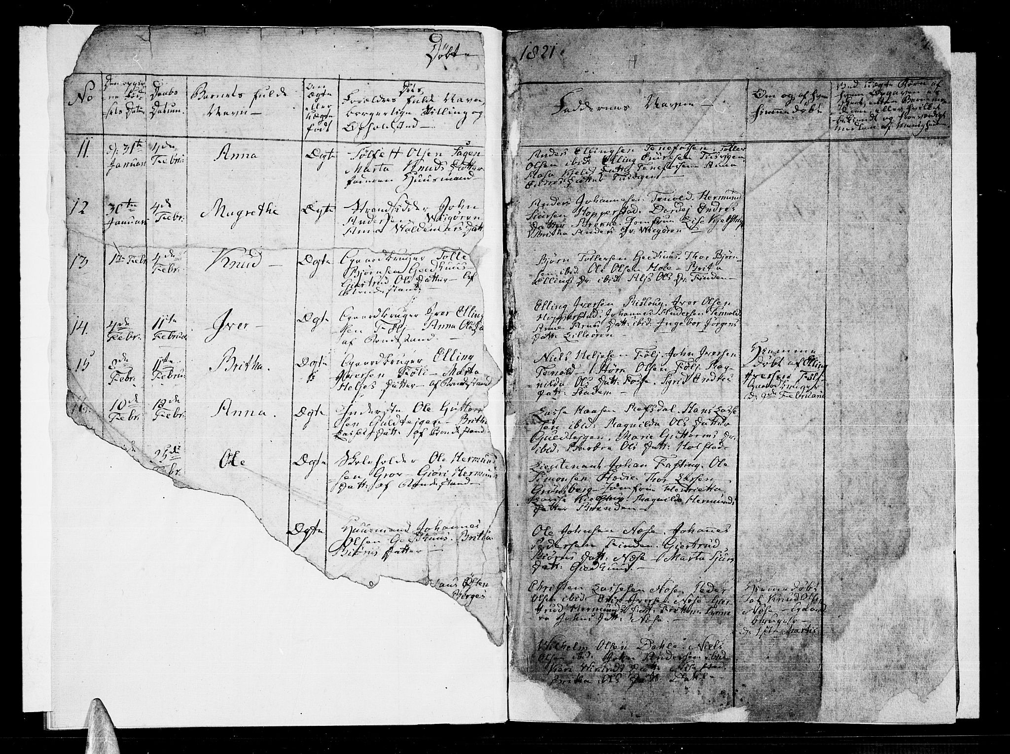 Vik sokneprestembete, SAB/A-81501: Parish register (official) no. A 6, 1821-1831, p. 3-4