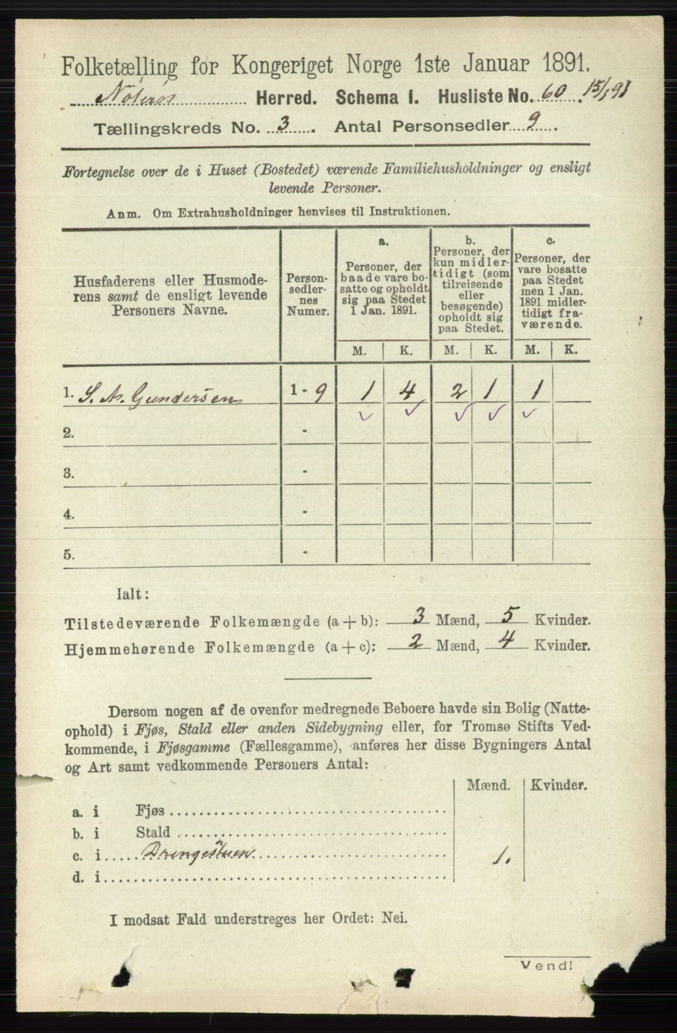RA, 1891 census for 0722 Nøtterøy, 1891, p. 1539